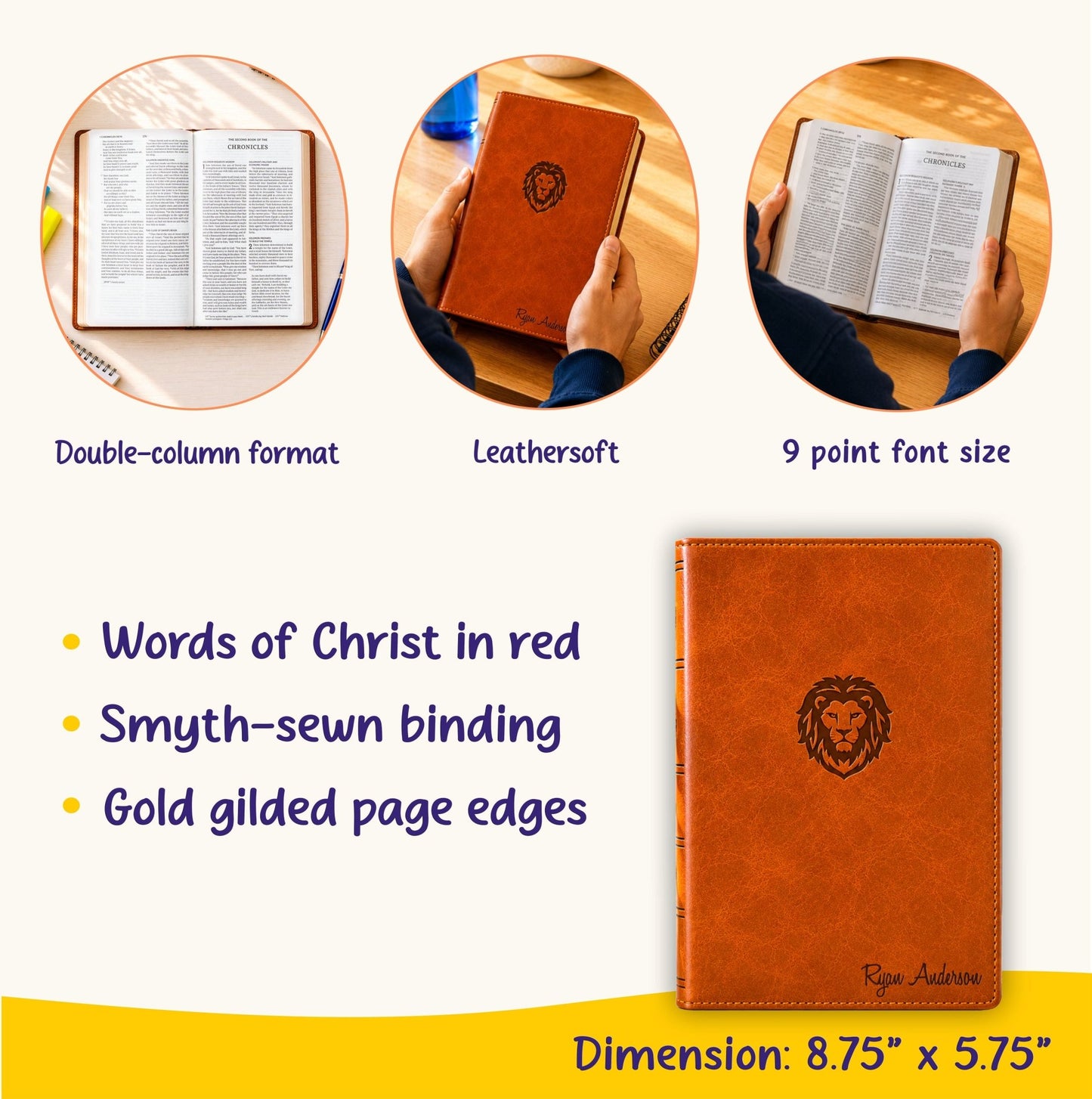 Personalized NKJV Thinline Bible Youth Edition, Custom Name Engraved, New King James Version Christian Baptism Gift for Teen Boys and Girls - Religious Books - Aylev