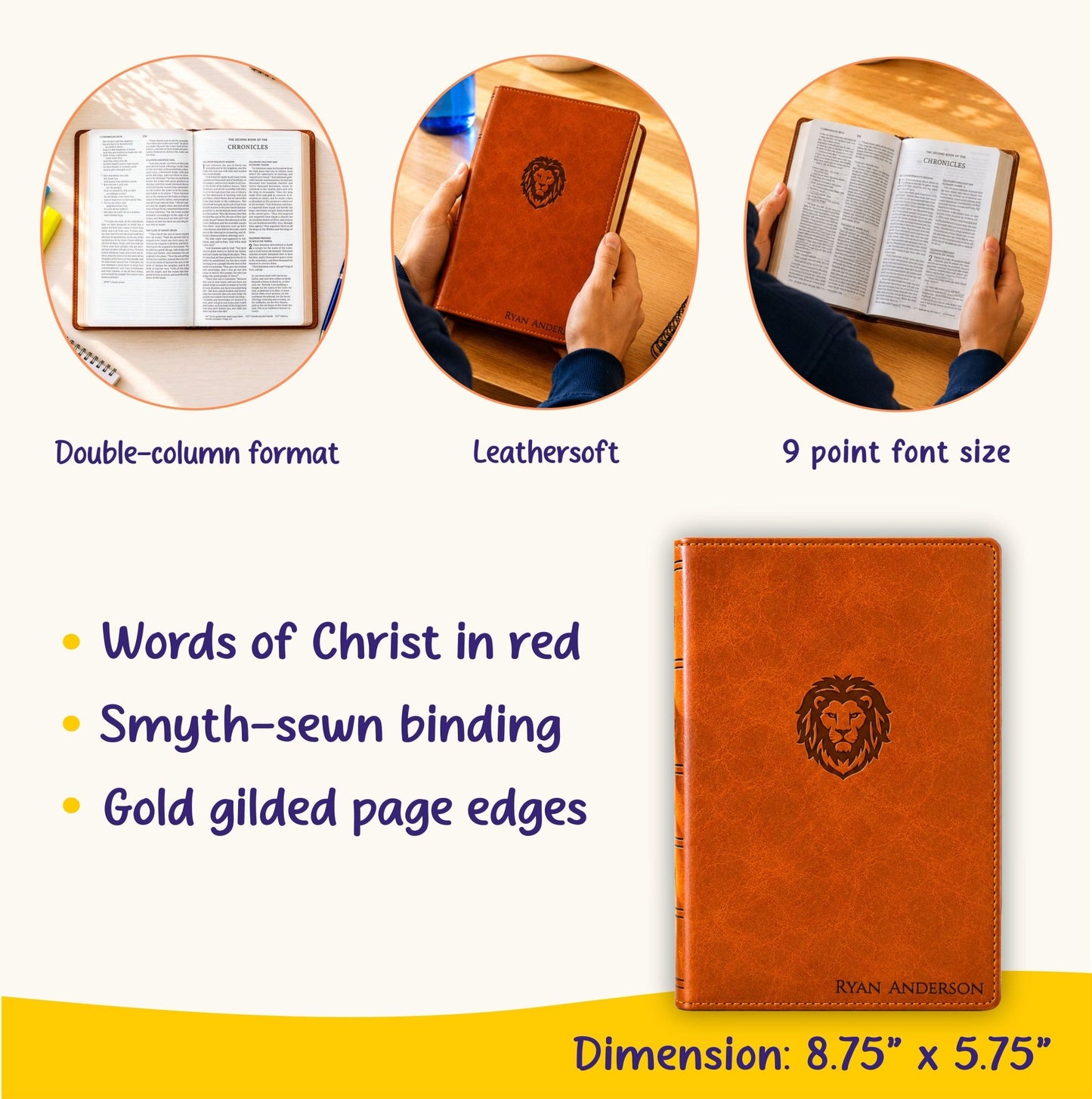 Personalized NKJV Thinline Bible Youth Edition, Custom Name Engraved, New King James Version Christian Baptism Gift for Teen Boys and Girls - Religious Books - Aylev