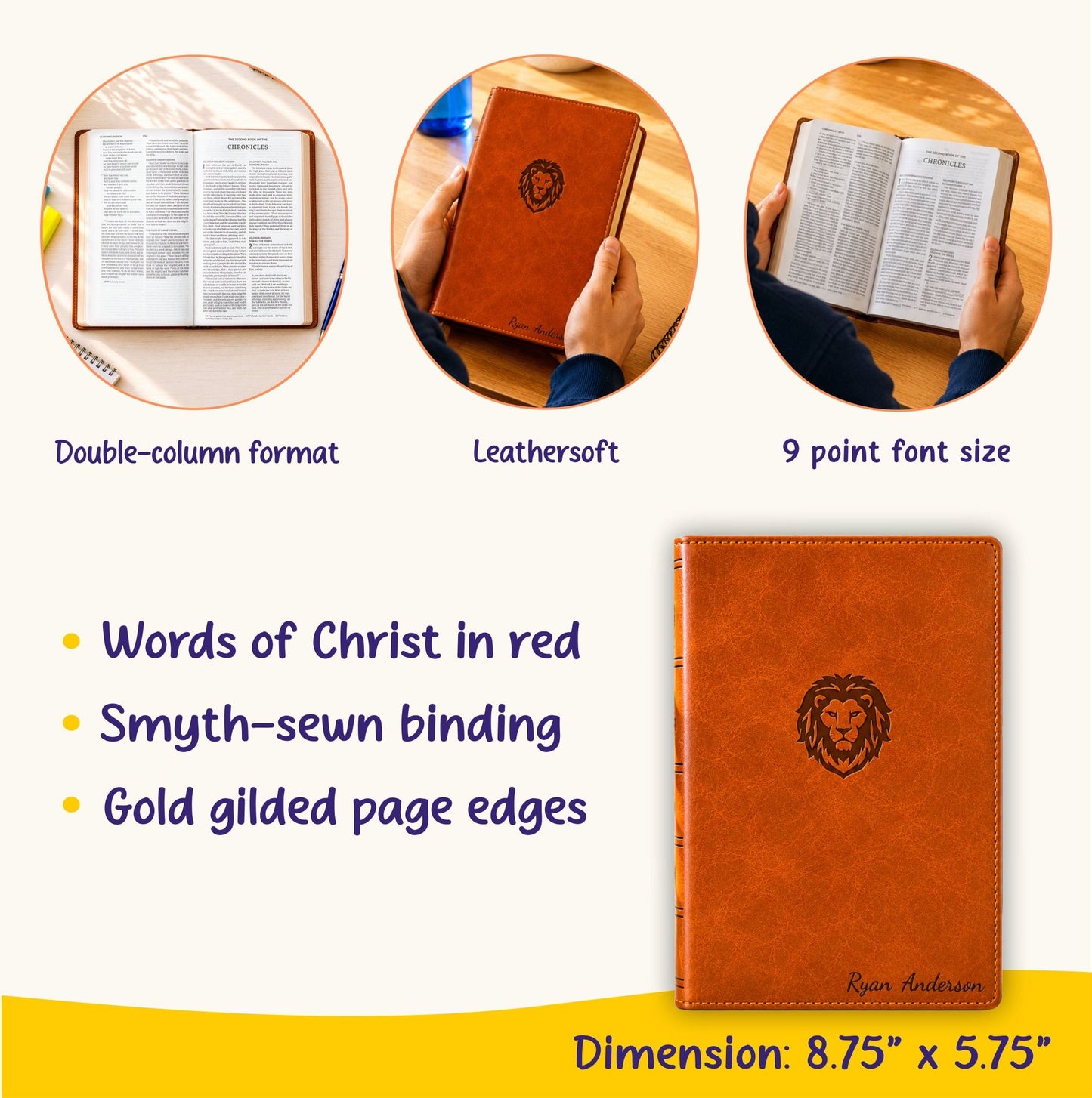 Personalized NKJV Thinline Bible Youth Edition, Custom Name Engraved, New King James Version Christian Baptism Gift for Teen Boys and Girls - Religious Books - Aylev