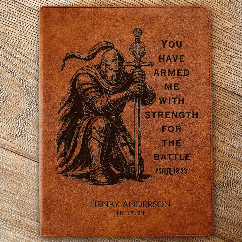 Personalized Bible for Men, CSB Wide - Margin, Customized Bible Engraved Name, Knight Warrior Design, Christian Gift, Bible Gifts for Him - Religious Books - Aylev