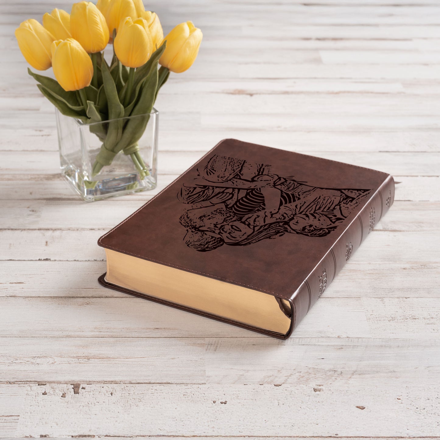 Personalized ESV Wide Margin Reference Bible, Your Photo Engraved Cover, Custom Engraved Bible, Wide-Margins, Baptism Gifts, Christian Gifts