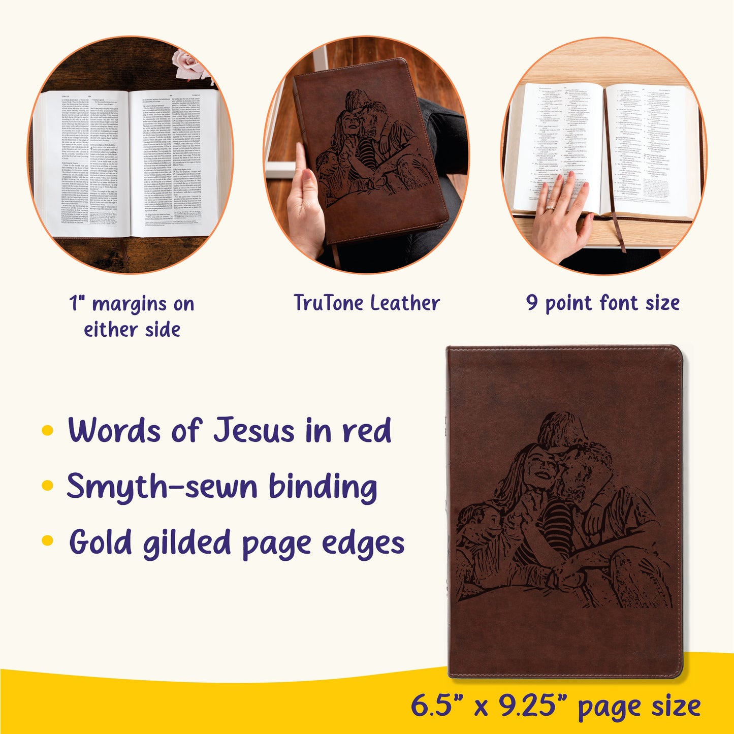 Personalized ESV Wide Margin Bible, Custom Photo Engraved Cover, Engraved Gift Bible, Christian Baptism Gift, Confirmation or Wedding Bible