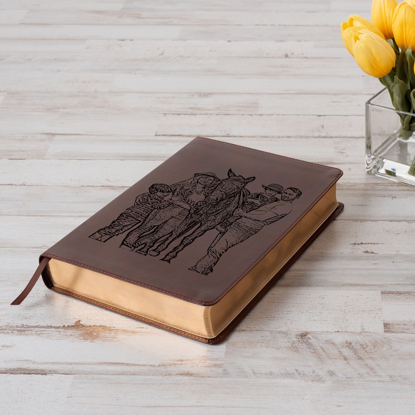 Personalized ESV Wide Margin Reference Bible, Your Photo Engraved Cover, Custom Engraved Bible, Wide-Margins, Baptism Gifts, Christian Gifts