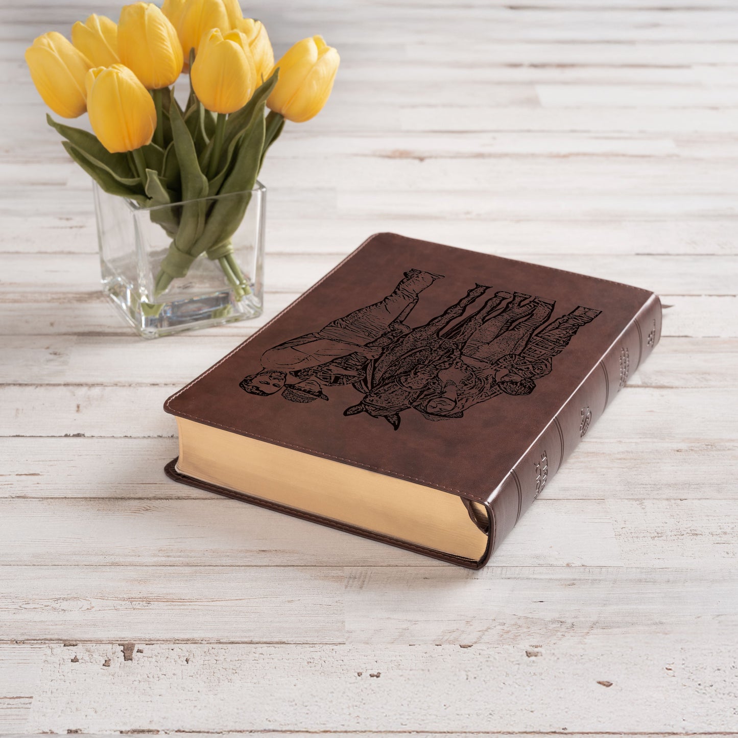 Personalized ESV Wide Margin Reference Bible, Your Photo Engraved Cover, Custom Engraved Bible, Wide-Margins, Baptism Gifts, Christian Gifts