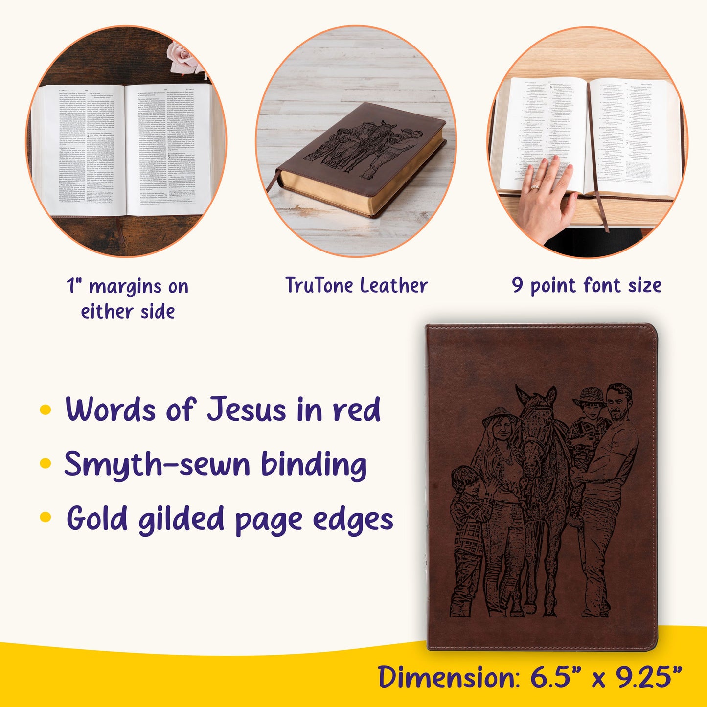 Personalized ESV Wide Margin Reference Bible, Your Photo Engraved Cover, Custom Engraved Bible, Wide-Margins, Baptism Gifts, Christian Gifts