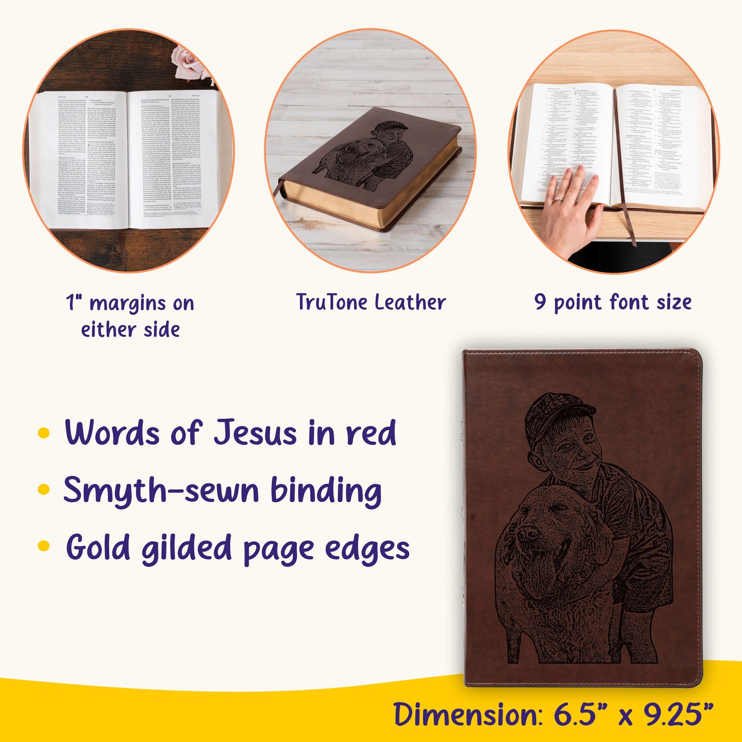 Personalized ESV Wide Margin Bible, Custom Photo Engraved Cover, Engraved Gift Bible, Christian Baptism Gift, Confirmation or Wedding Bible