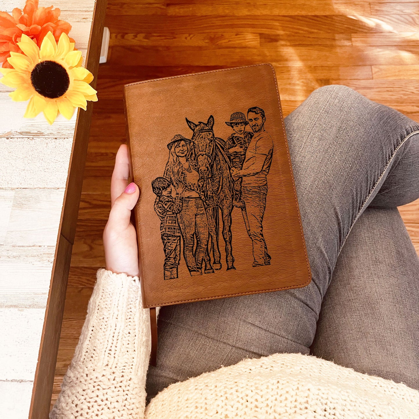 Personalized NLT Large Print Bible, Your Photo Engraved, Custom Bible Gift, Filament Enabled, Christian Gifts, Baptism Gifts, Wedding Gifts