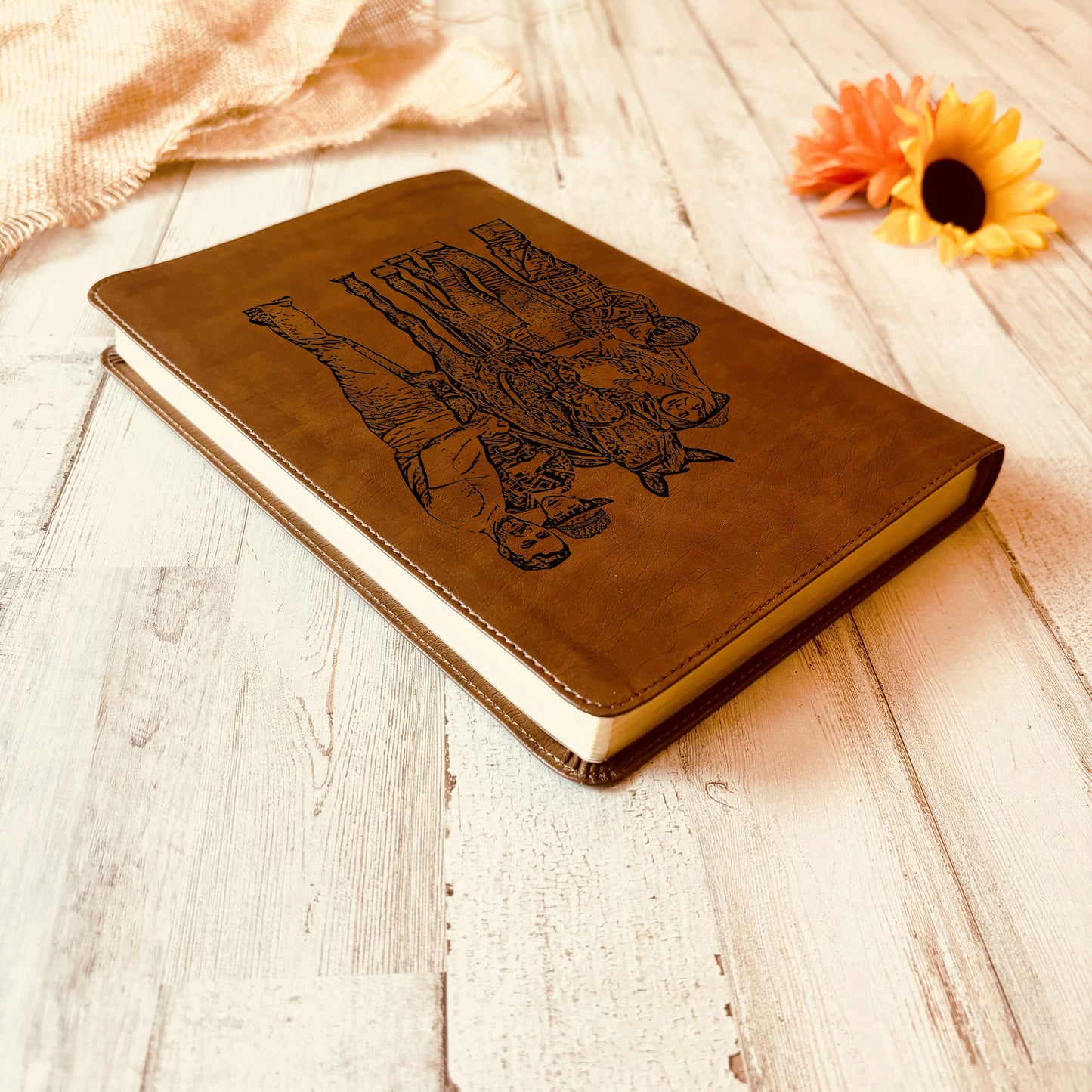 Personalized NLT Large Print Bible, Your Photo Engraved, Custom Bible Gift, Filament Enabled, Christian Gifts, Baptism Gifts, Wedding Gifts