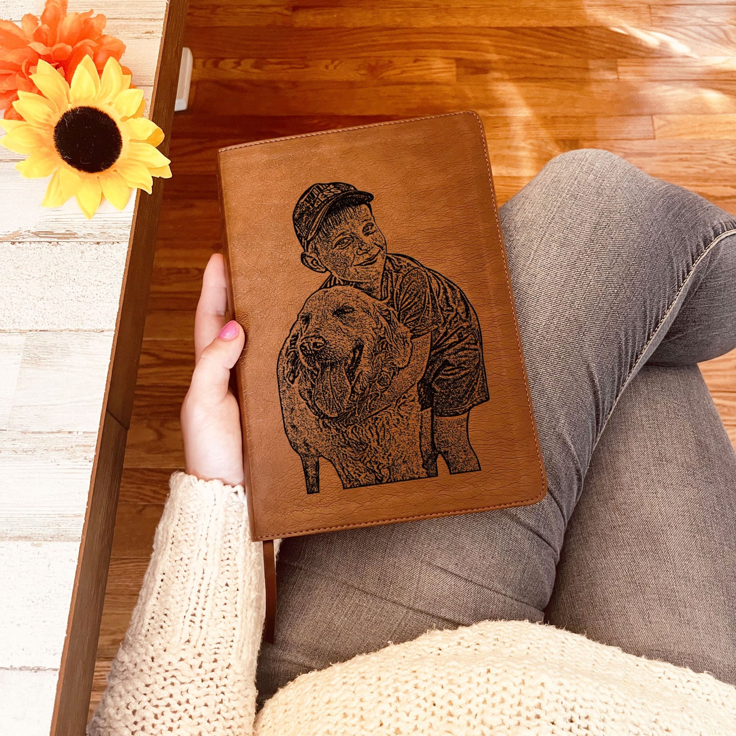 Personalized NLT Large Print Bible, Your Photo Engraved, Custom Bible Gift, Filament Enabled, Christian Gifts, Baptism Gifts, Wedding Gifts