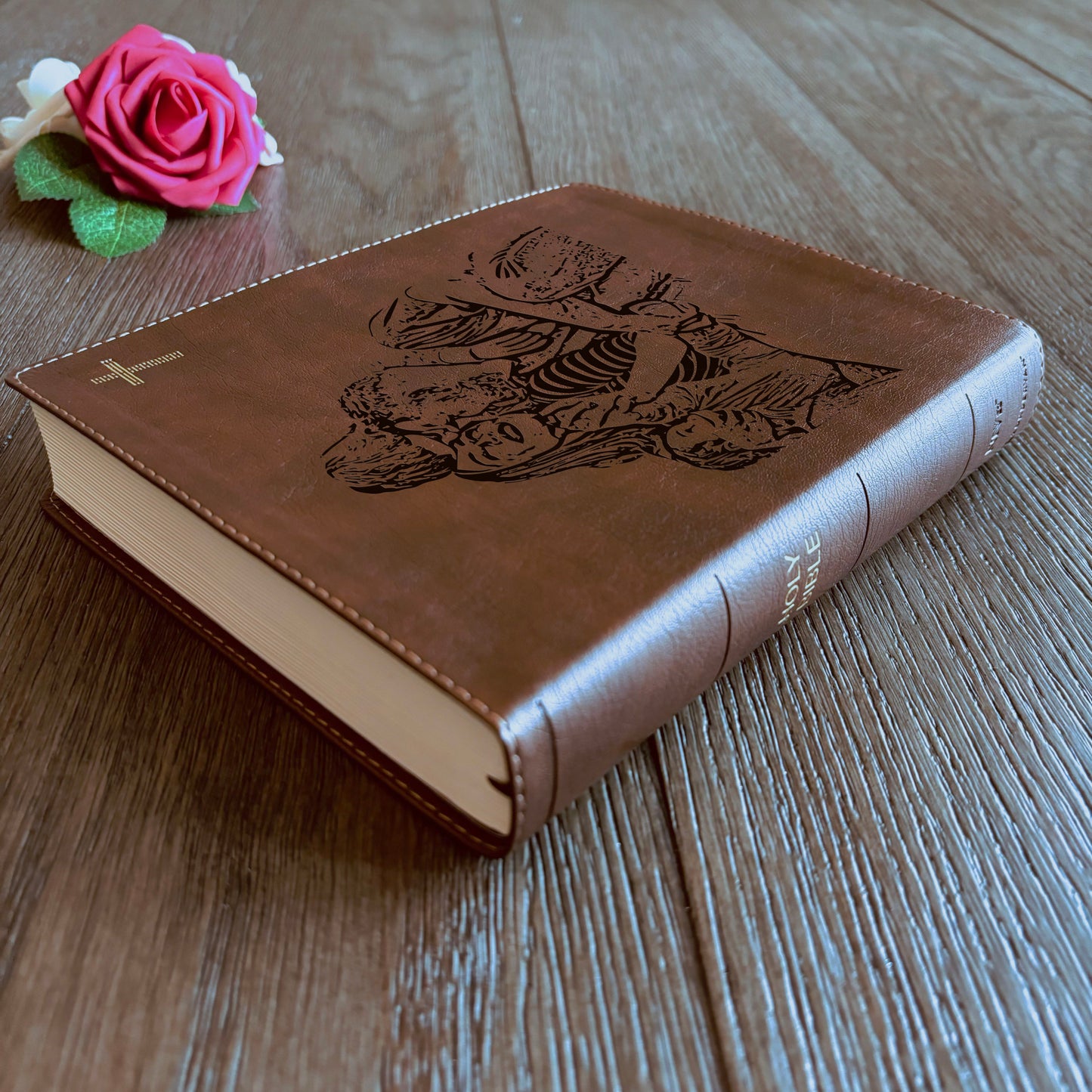 Personalized NIV Journaling Bible, Photo Engraved Cover, Custom Bible for Note Taking, Christian Gift, Baptism Gift, Custom Engraved Bible