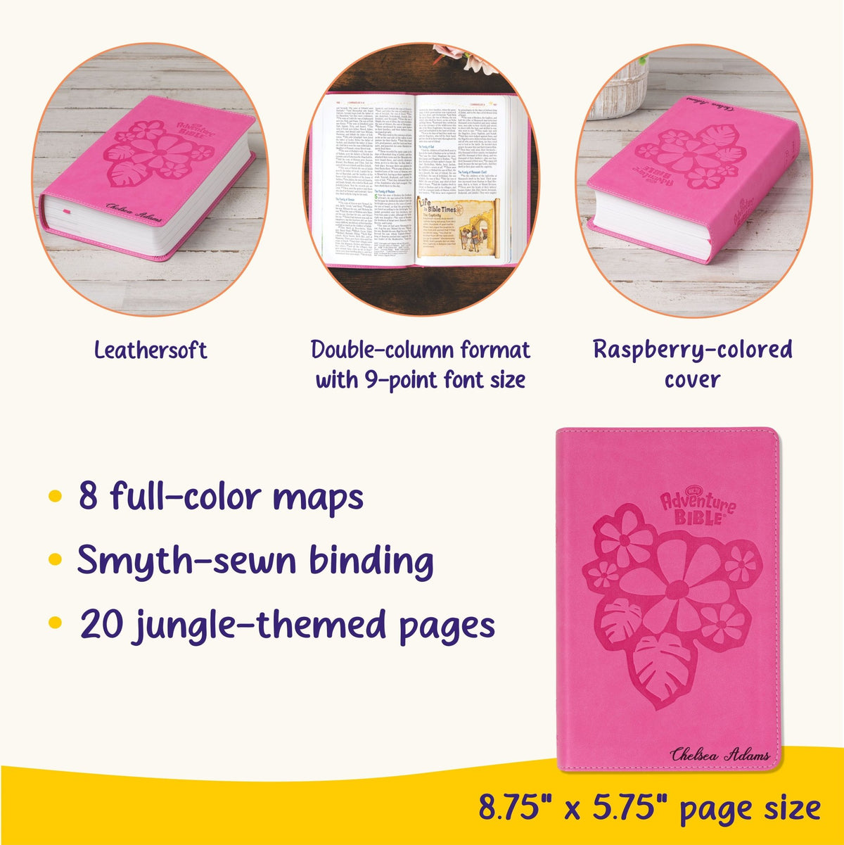 Personalized Adventure Bible for kids, NKJV Kids Bible with Name Engraved, Early Readers Custom Bible, Christian gifts, Baptism gift - Religious Books - Aylev