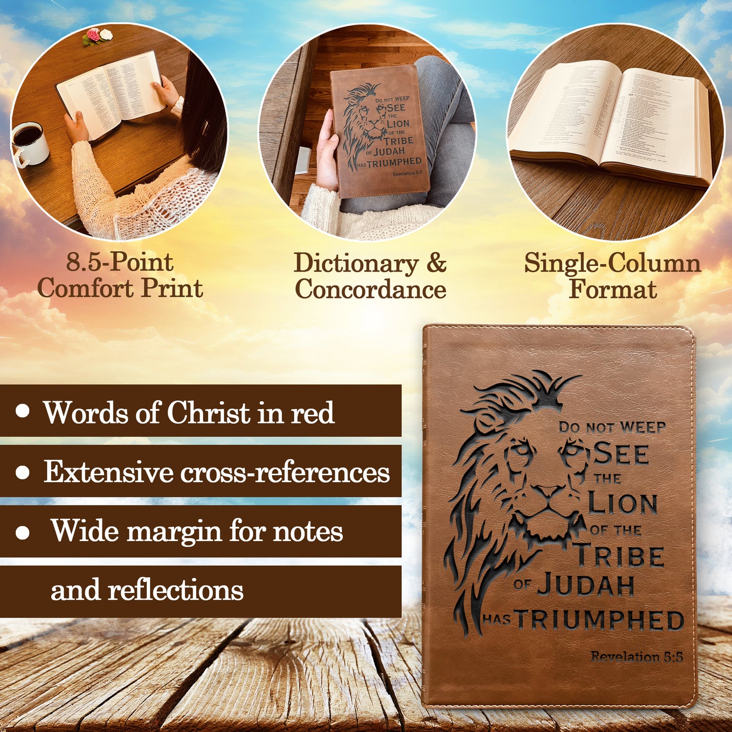 Personalized NKJV Bible: Create Your Own Custom Engraved Design with a Designer, Wide - Margin Reference New King James Version Holy Bible - Religious Books - Aylev