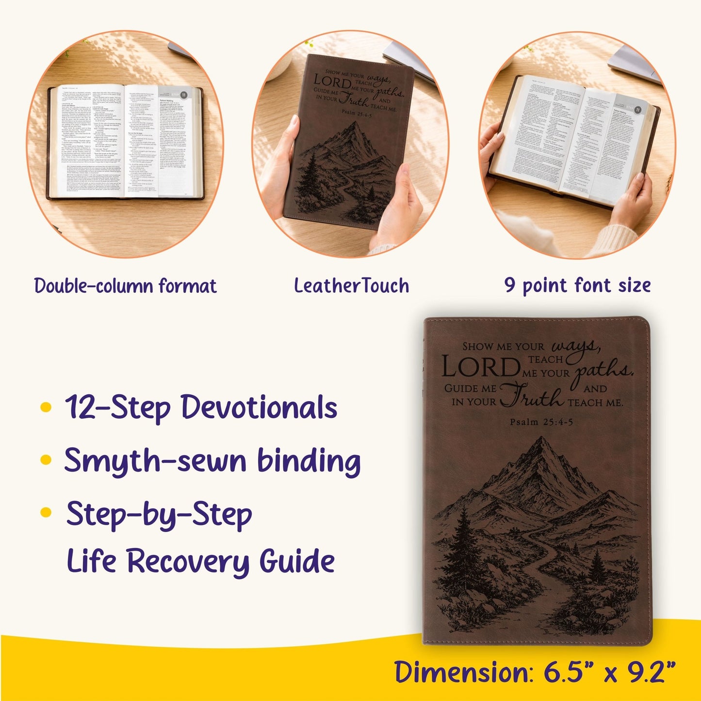 Personalized NLT Life Recovery Bible: Create Your Own Custom Engraved Design with a Designer, Christian Recovery Gift for Men & Women - Religious Books - Aylev