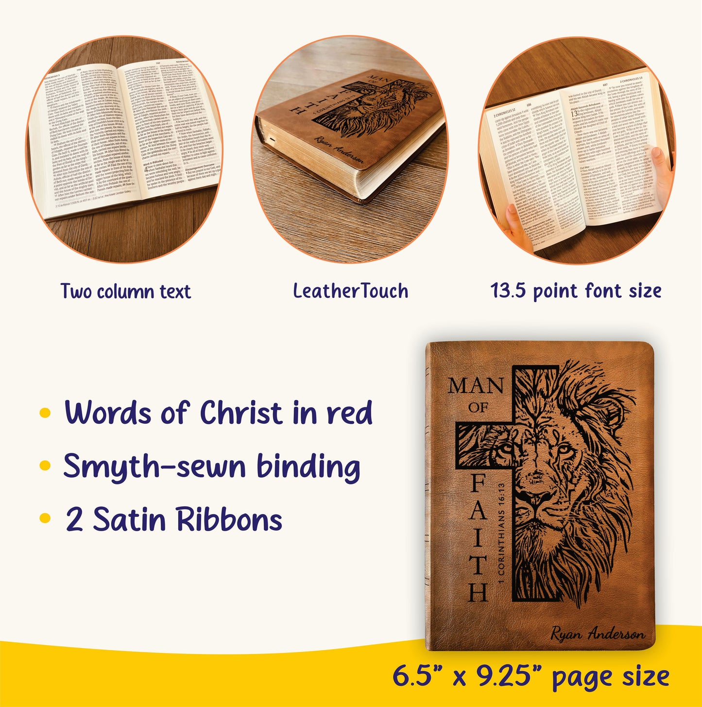 Personalized Bible for Men, NASB Giant Print, Custom Bible for Men Name Engraved, New American Standard, Bibles for men, bible gifts for men