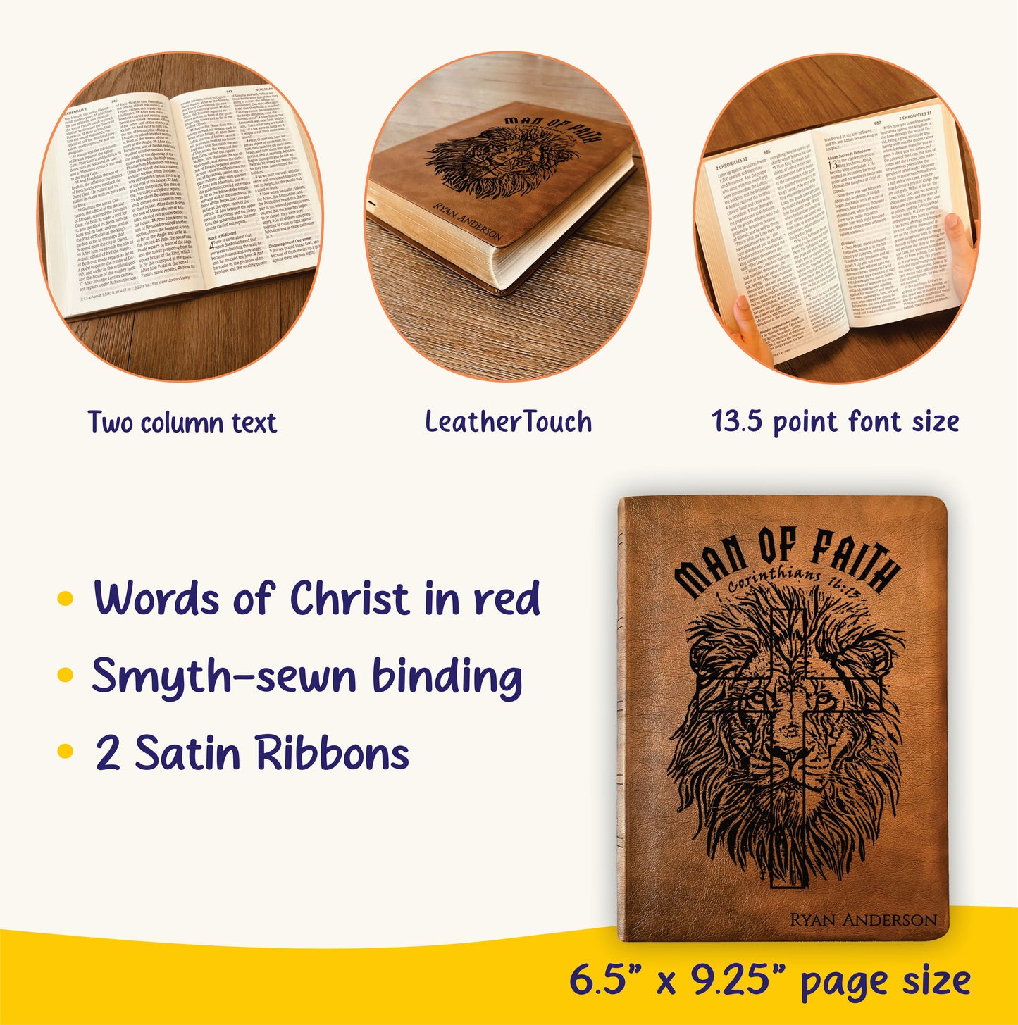 Personalized Bible for Men, NASB Giant Print, Custom Bible for Men Name Engraved, New American Standard, Bibles for men, bible gifts for men