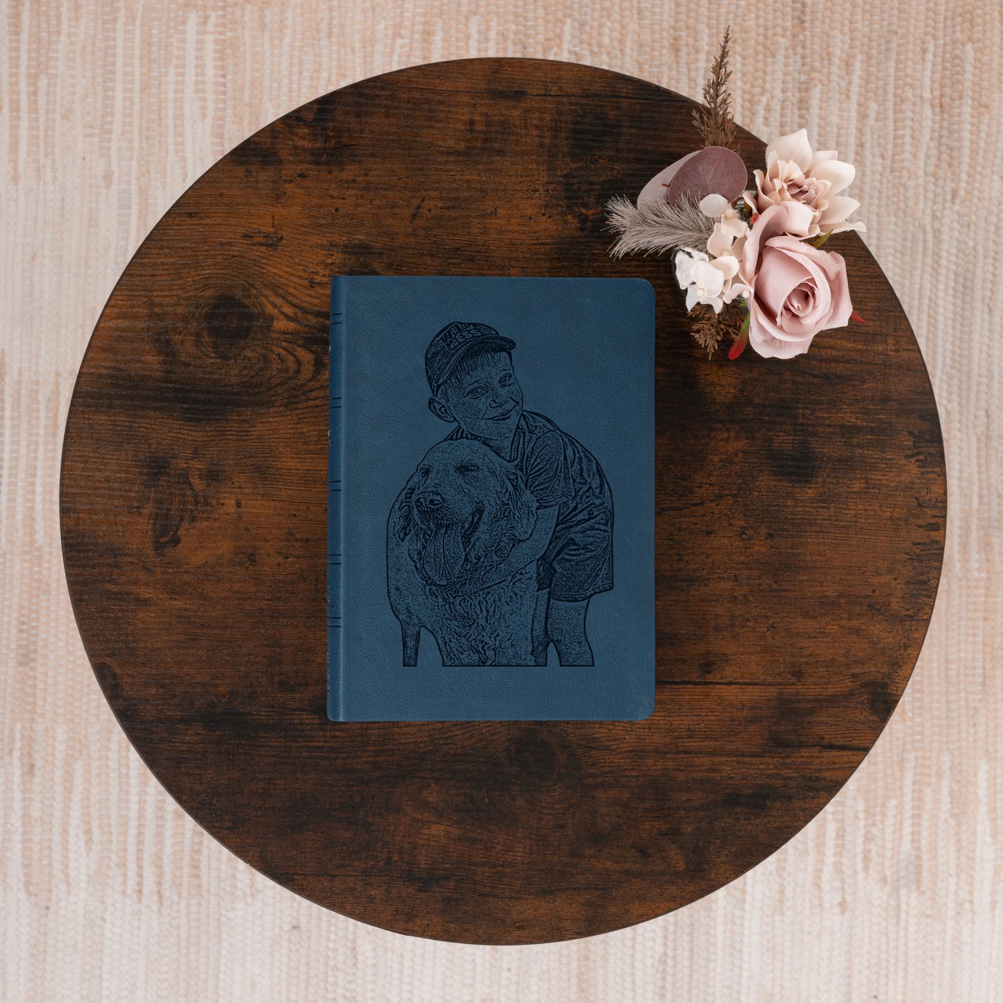 Personalized NASB Wide Margin Reference Bible, Your Photo Engraved, New American Standard Custom Engraved Bible, Christian Gifts, Baptism Gift