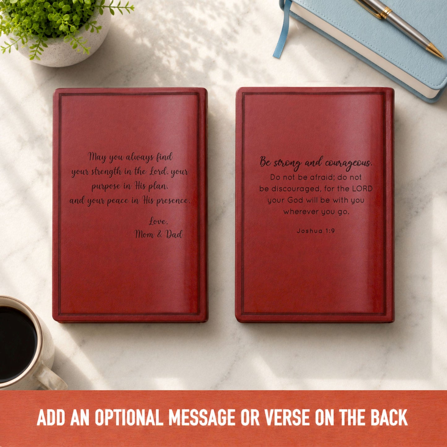 Personalized KJV Giant Print Reference Bible, Custom Bible Name Engraved, King James Version, Christian & Baptism Gift for Men or Women