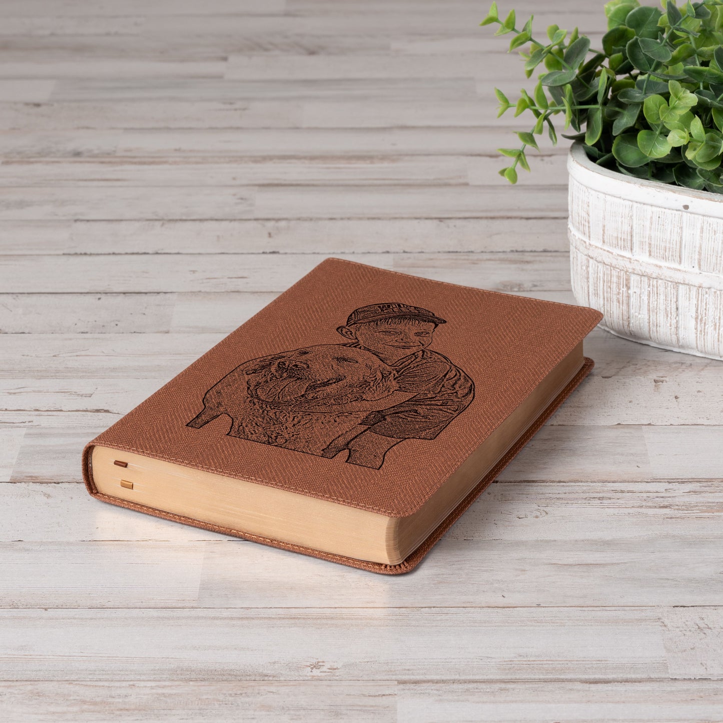 Personalized NASB Thineline Passaggio Bible, Your Photo Engraved, New American Standard Custom Engraved Bible, Christian Gifts, Baptism Gift