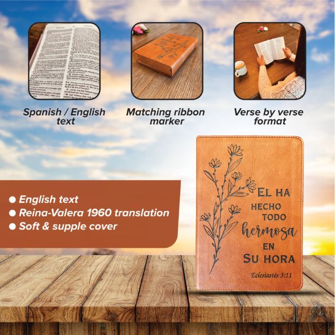 Custom Bilingual Bible | Biblia en Español Personalizada | Biblia Reina Valera 1960 en espanol | Spanish Bible Christian Gifts - Aylev