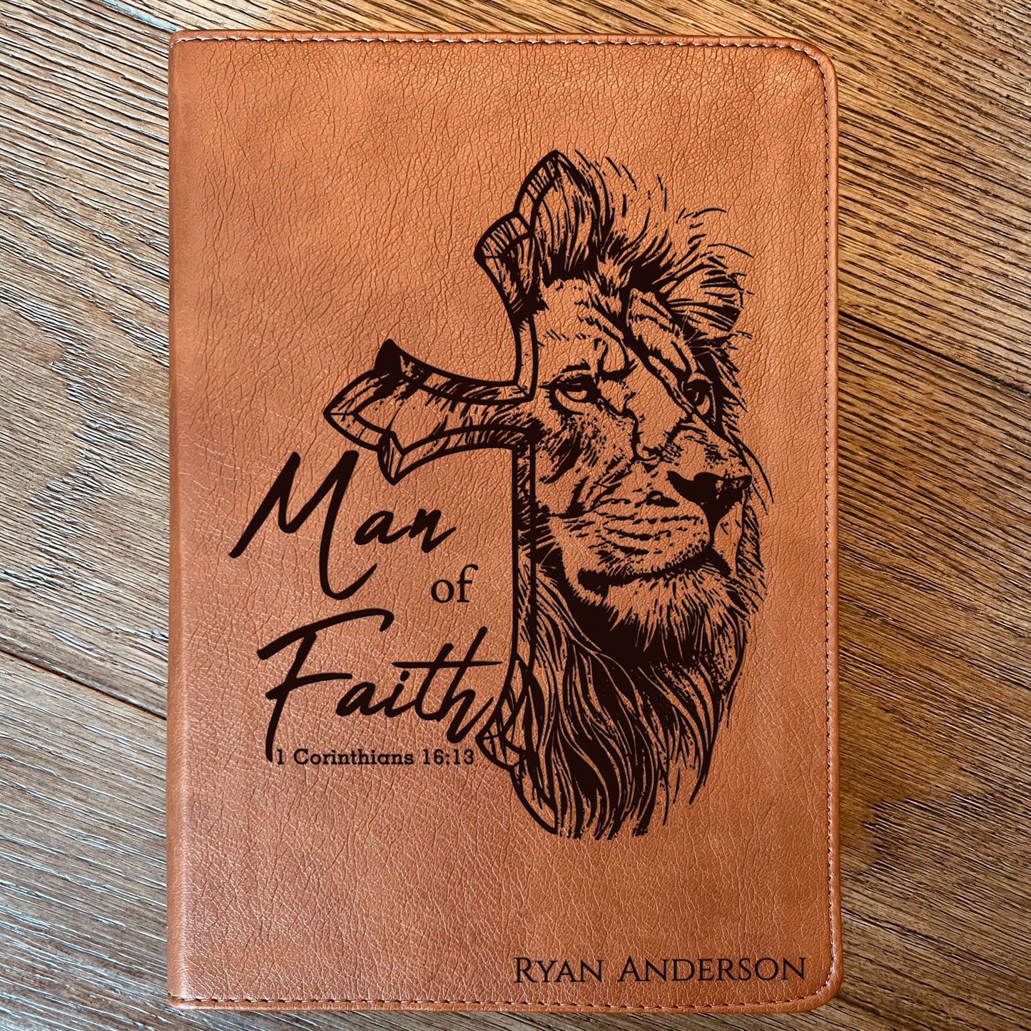 Personalized Bible for Men, Custom ESV RVR Bible, Bilingual English Spanish Bible, Name Engraved, Christian Gift, Gift for Him Bible for Men