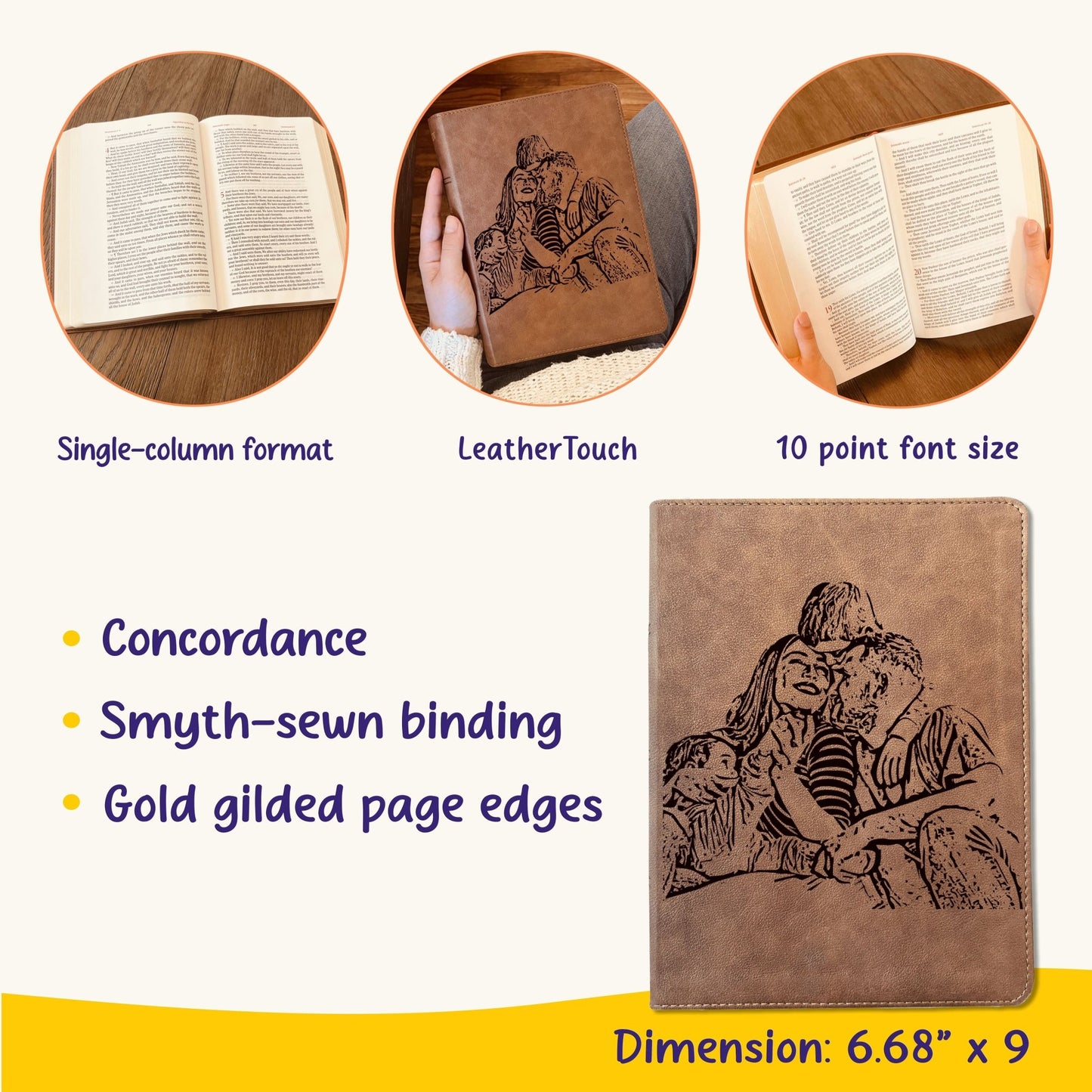 Personalized KJV Bible, Wide Margin, Your Photo Engraved, King James Version, Custom Engraved Bible, Christian Gifts, Baptism Gifts - Religious Books - Aylev