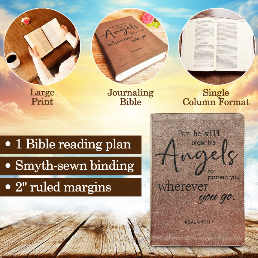 Personalized ESV Bible: Create Your Own Custom Engraved Design with a Designer, Large Print Journaling English Standard Holy Bible - Aylev