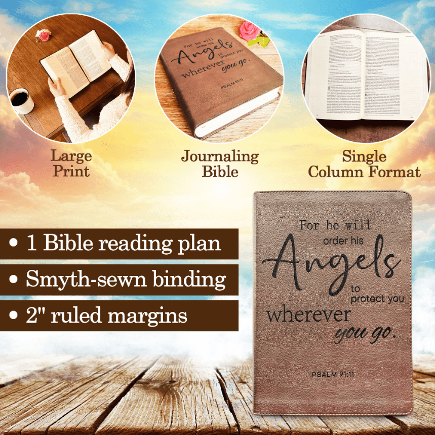 Personalized ESV Bible: Create Your Own Custom Engraved Design with a Designer, Large Print Journaling English Standard Holy Bible - Religious Books - Aylev