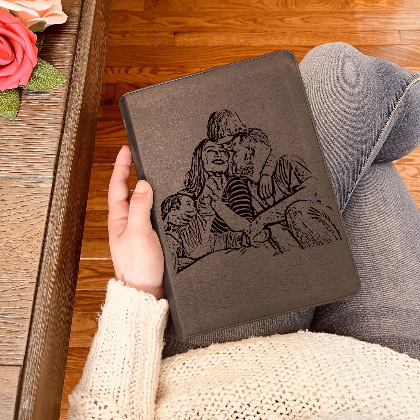 Personalized ESV Journaling Bible, Large Print, Custom Engraved Bible with Photo, Bible Gift for Women, Christian Gift, Baptism Gift