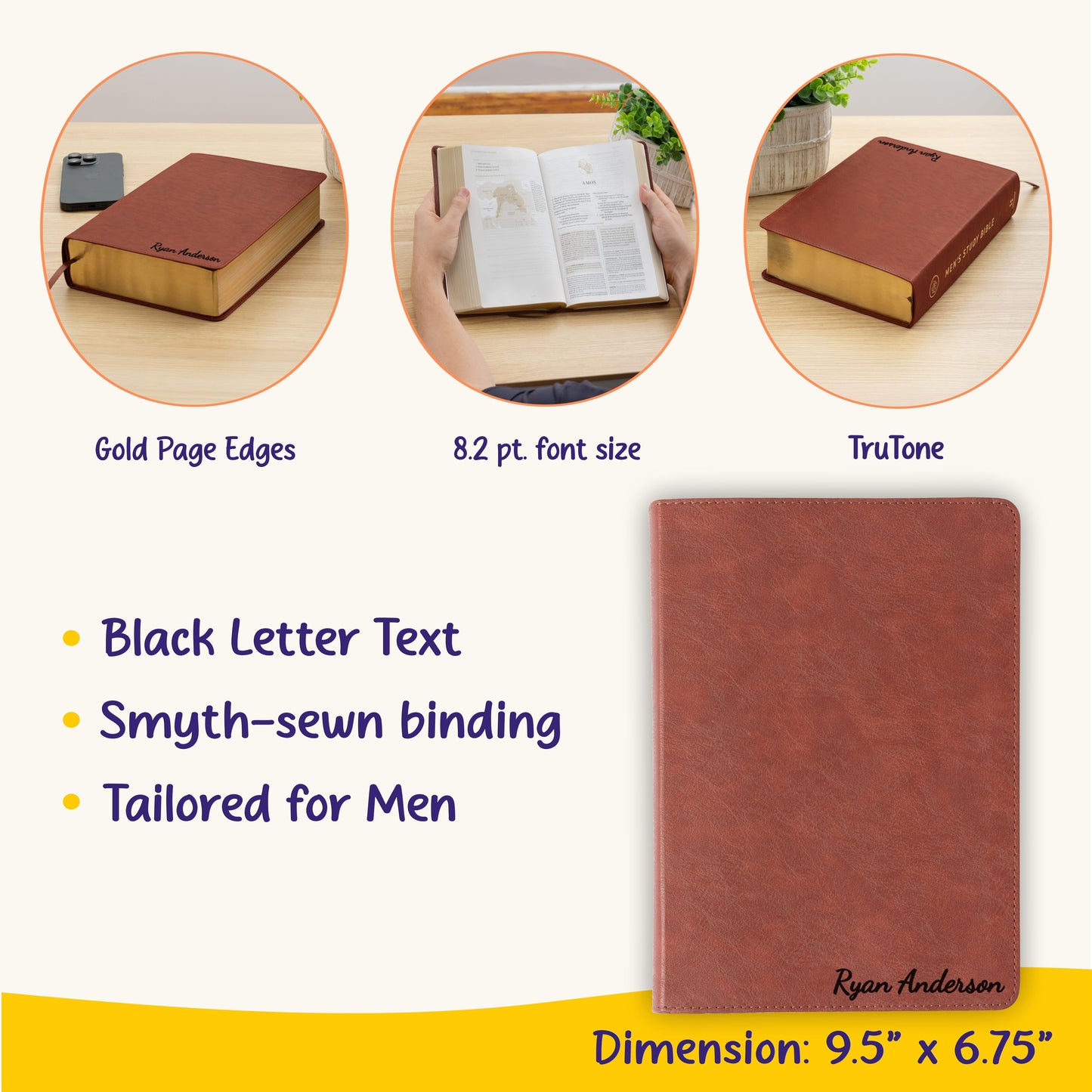 Personalized ESV Bible with Name Engraved, ESV Men's Study Bible, Custom Bible Name Engraved, English Standard Holy Bible, Baptism Gifts