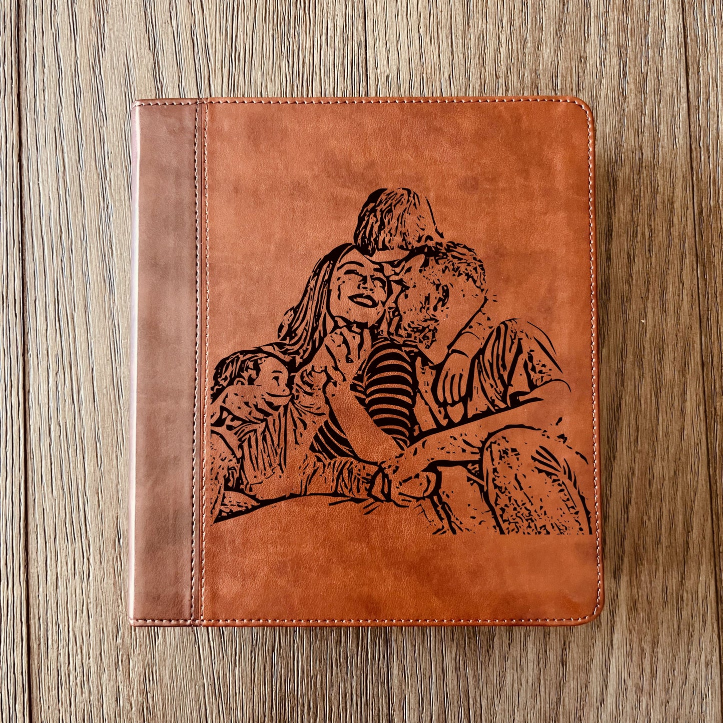 Personalized ESV Journaling Study Bible, Photo Engraved Cover, Wide Margin Bible for Note Taking, Christian Gift, Custom Engraved Bible