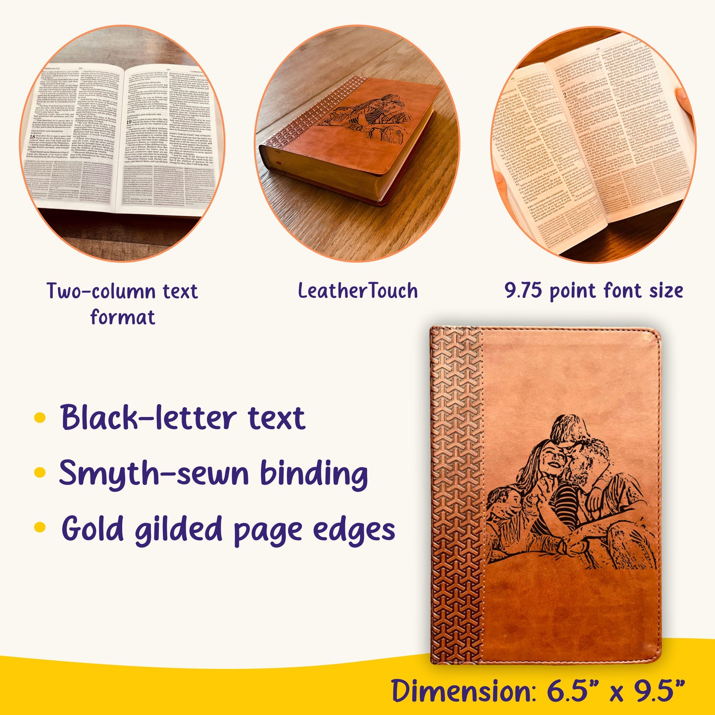 Personalized KJV Everyday Study Bible, Your Photo Engraved, King James Version, Custom Engraved Bible, Christian Gift, Baptism Gift