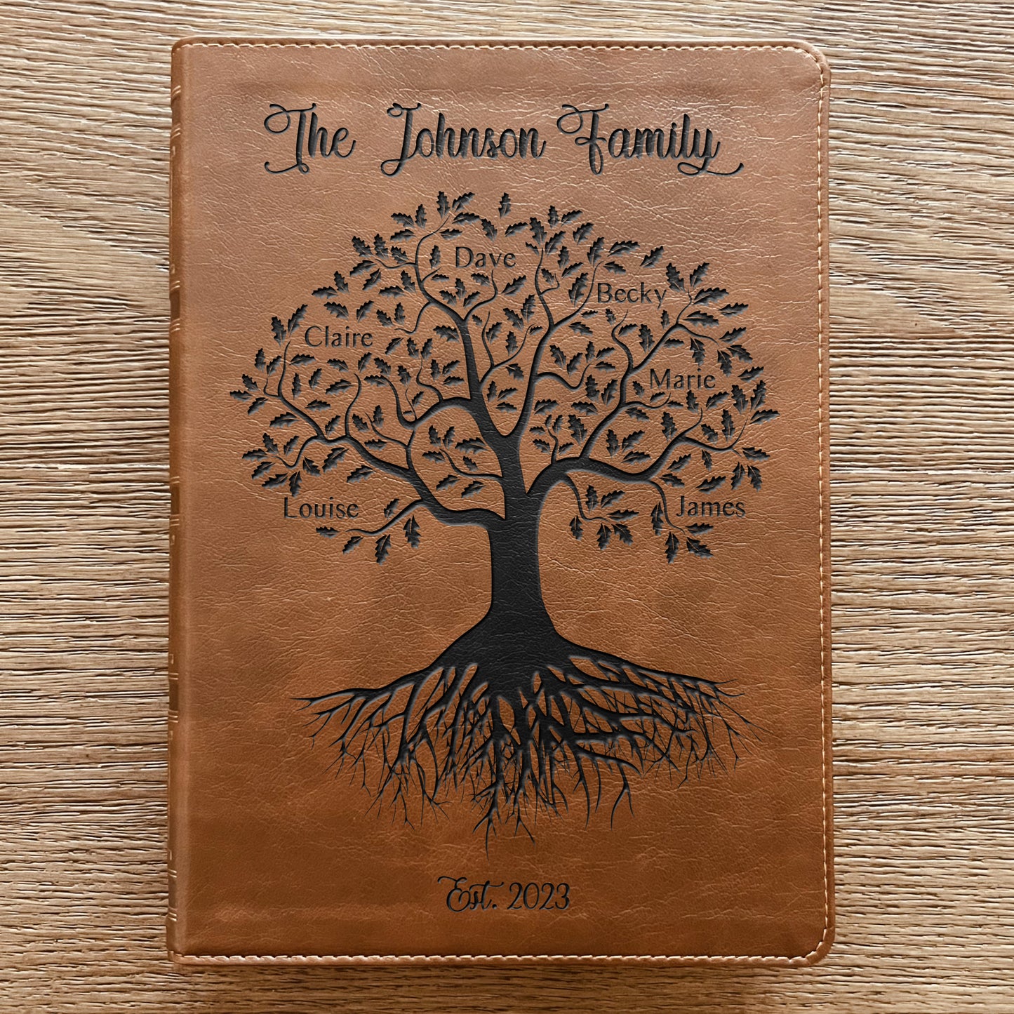 Personalized Family Bible, Custom Engraved NKJV Wide-Margin Family Tree Bible, Wedding Gifts, Anniversary Gifts, Family Bible for Weddings - Aylev