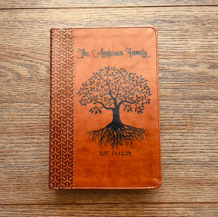 Personalized Family Bible | Custom KJV Family Tree Study Bible | Engraved Bible Wedding Bible Christian Gifts Family Bible for Wedding - Aylev