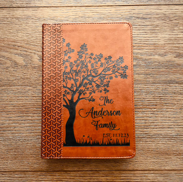 Personalized Family Bible | Custom KJV Family Tree Study Bible | Engraved Bible Wedding Bible Christian Gifts Family Bible for Wedding - Aylev