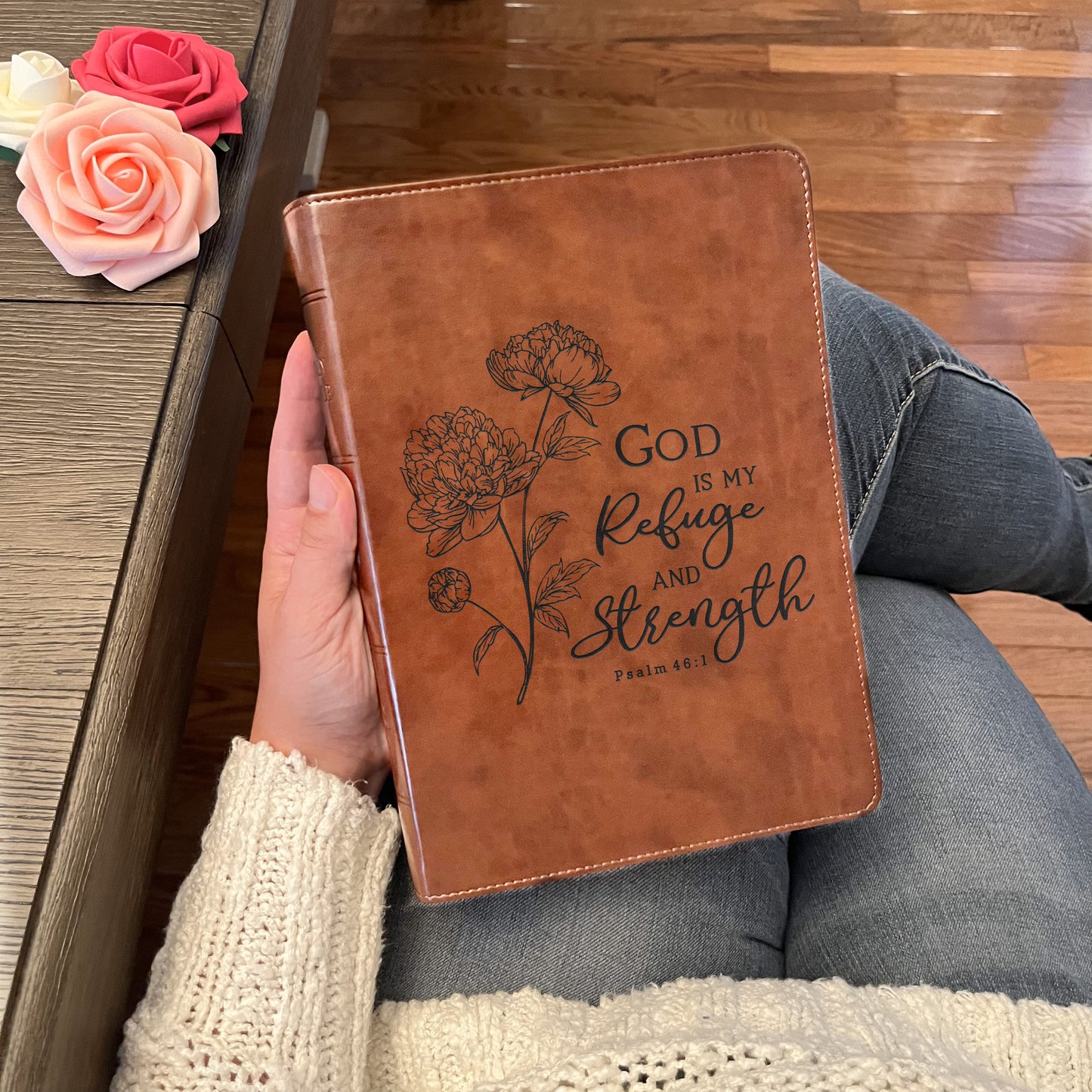 Personalized ESV Bible: Create Your Own Custom Engraved Design with a Designer, Wide-Margin Reference Red Letter English Standard Holy Bible - Aylev