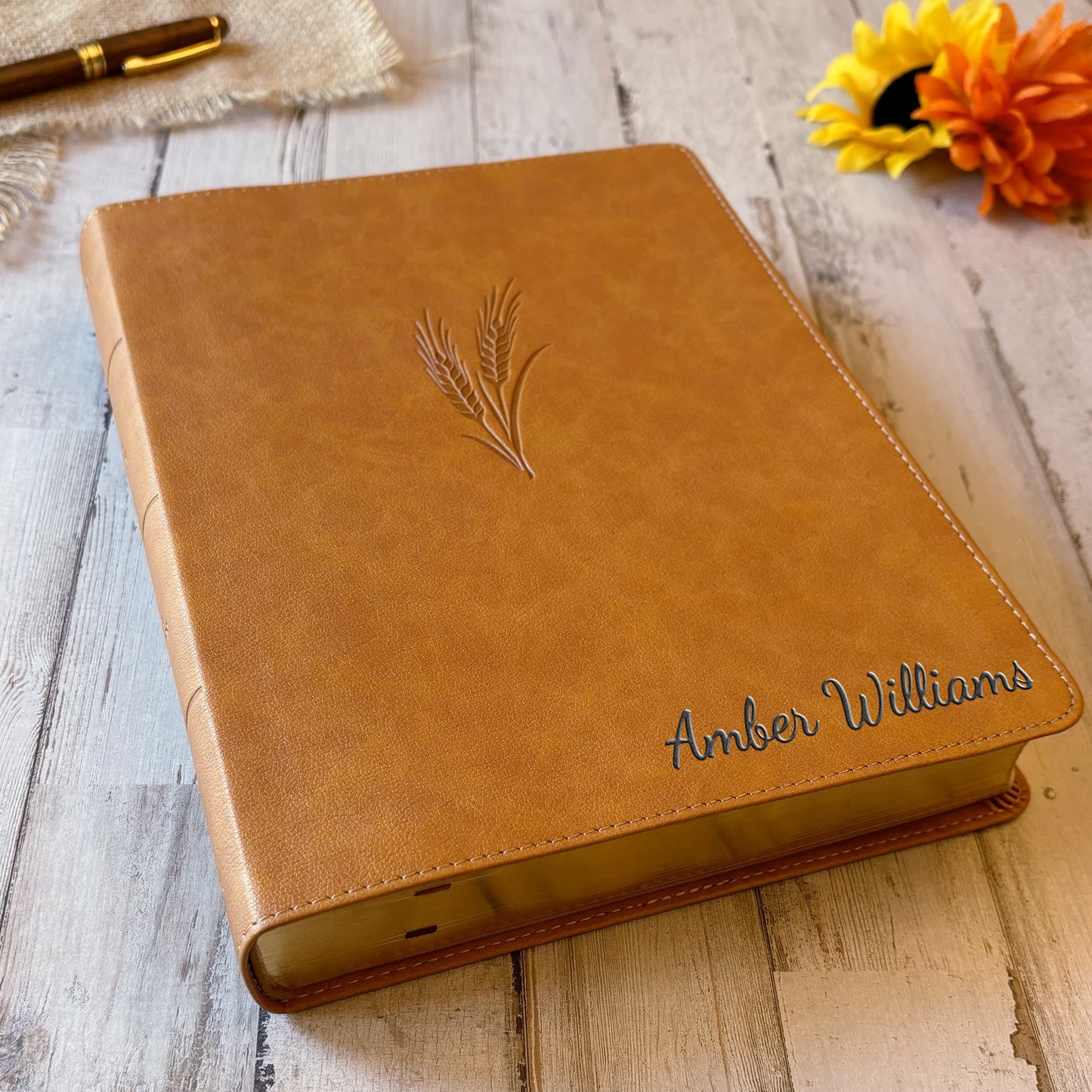 Personalized KJV Bible with Name Engraved, KJV Notetaking Large Print Bible, Custom Bible Name Engraved, King James Version, Christian Gifts