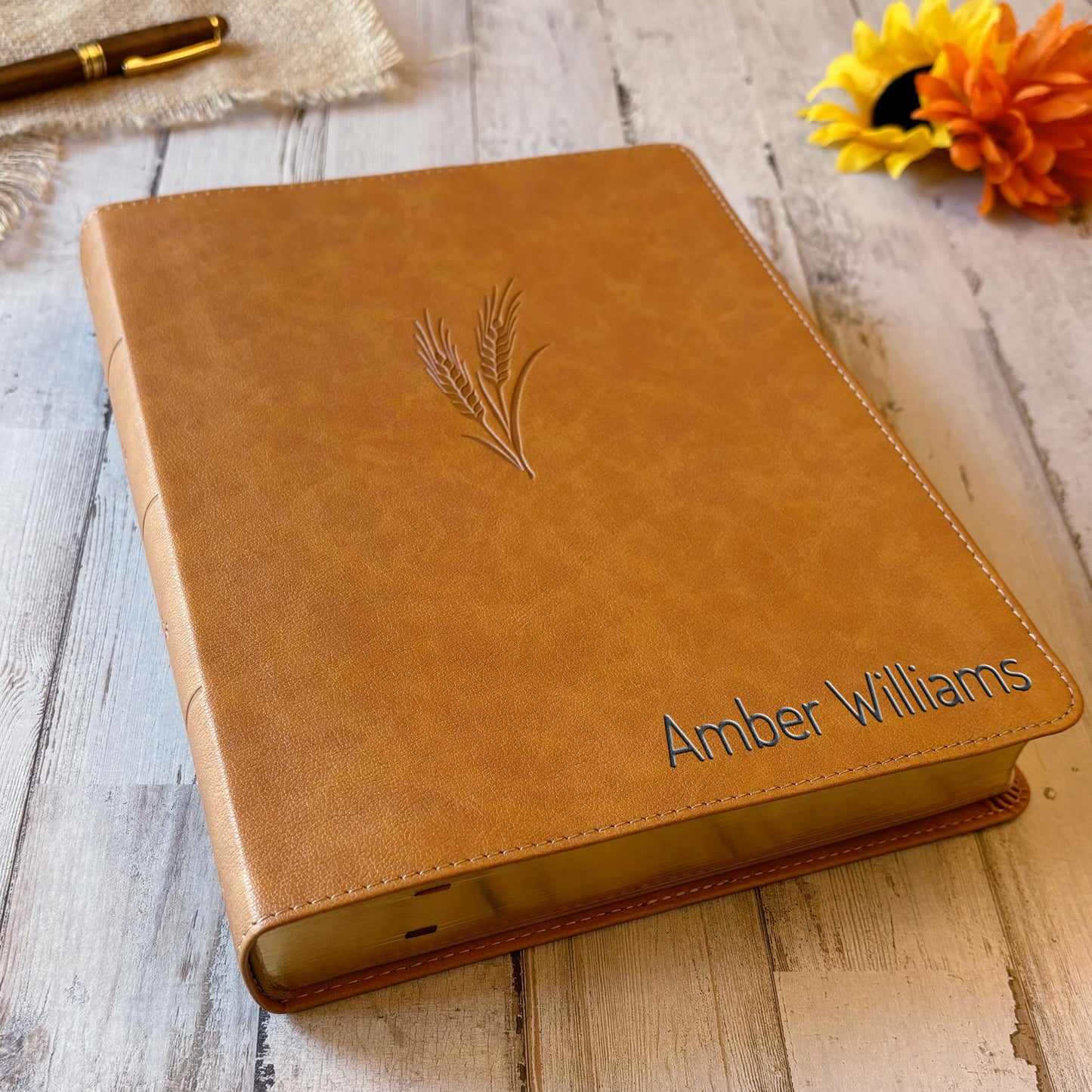 Personalized KJV Bible with Name Engraved, KJV Notetaking Large Print Bible, Custom Bible Name Engraved, King James Version, Christian Gifts - Aylev