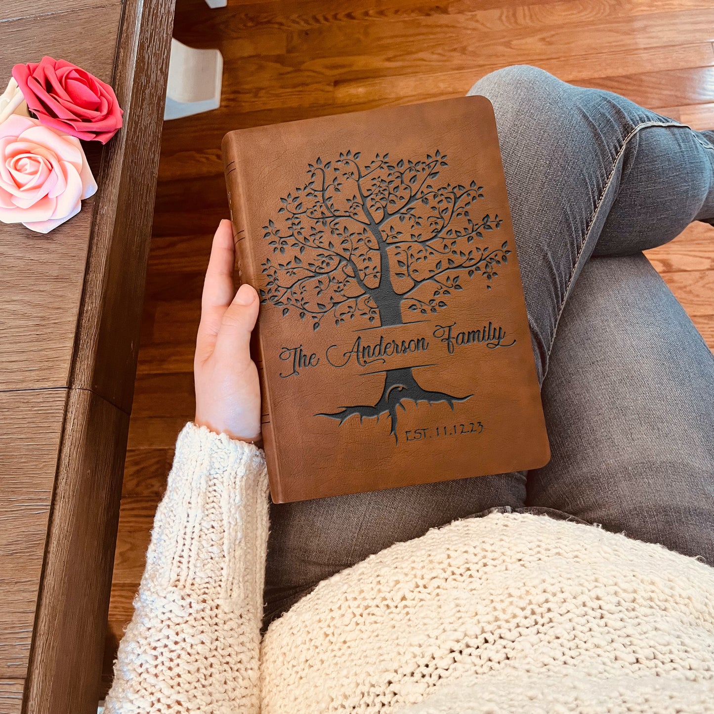 Personalized Family Tree Bible, Custom NASB Family Tree Giant Print Bible, Engraved Bible, Wedding Bible, Christian Gifts, Anniversary Gifts - Aylev