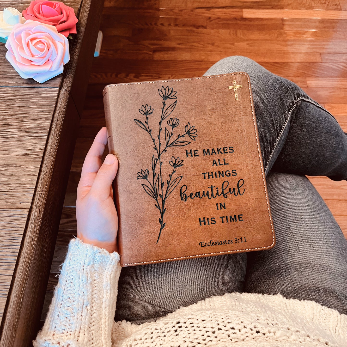 Custom NIV Journaling Bible | NIV Journaling Bible | Custom Engraved New International Version Christian Gifts Baptism Gifts NIV Bible Women - Aylev
