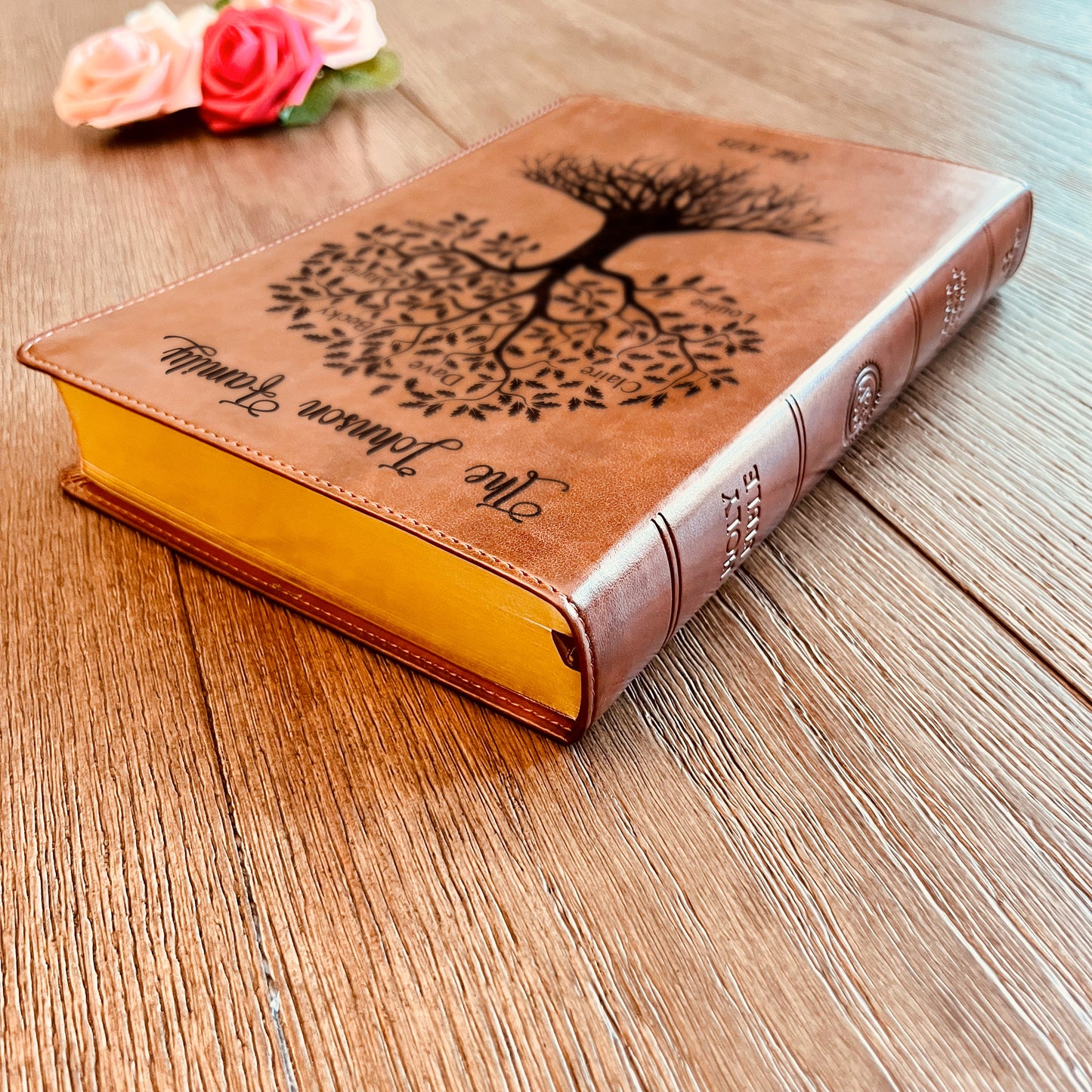 Personalized Family Bible | Custom ESV Family Bible | Engraved Family Bible Wedding Bible Christian Gifts Family Tree Bible for Wedding - Aylev