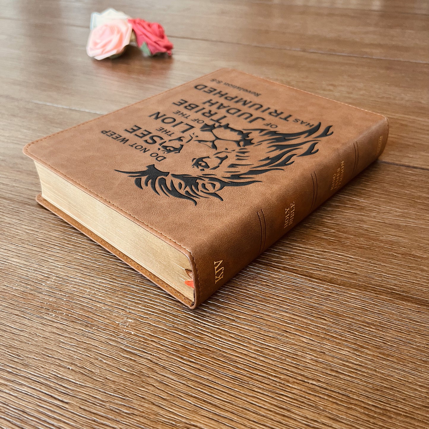 Personalized KJV Bible: Create Your Own Custom Engraved Design with a Designer, Large Print Red Letter Wide-Margin King James Holy Bible - Aylev