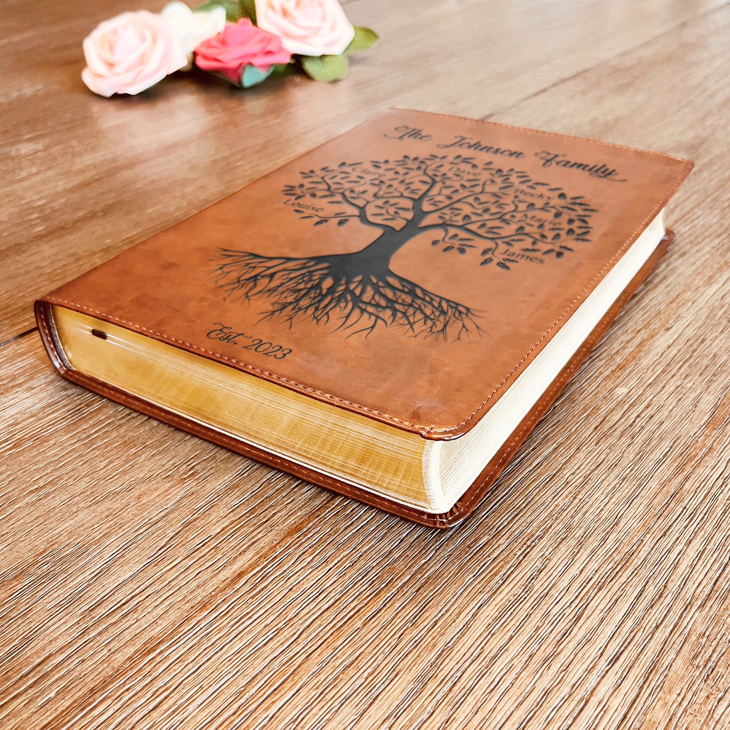 Personalized Family Bible | Custom ESV Family Bible | Engraved Family Bible Wedding Bible Christian Gifts Family Tree Bible for Wedding - Aylev