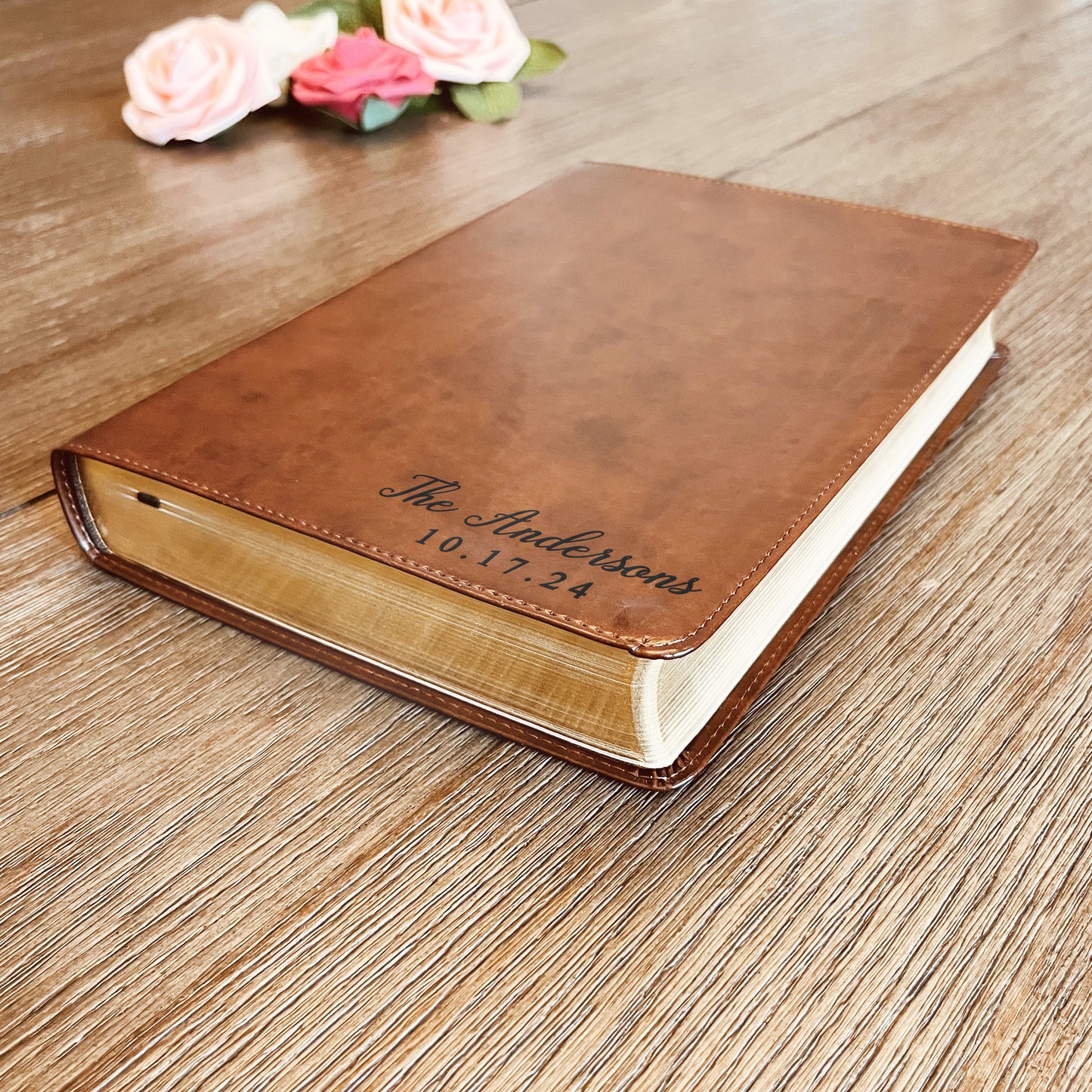 Personalized Family Bible, Custom ESV Wide-Margin Reference Bible, Engraved Bible, Wedding Bible, Christian Gifts, Family Bible for Wedding