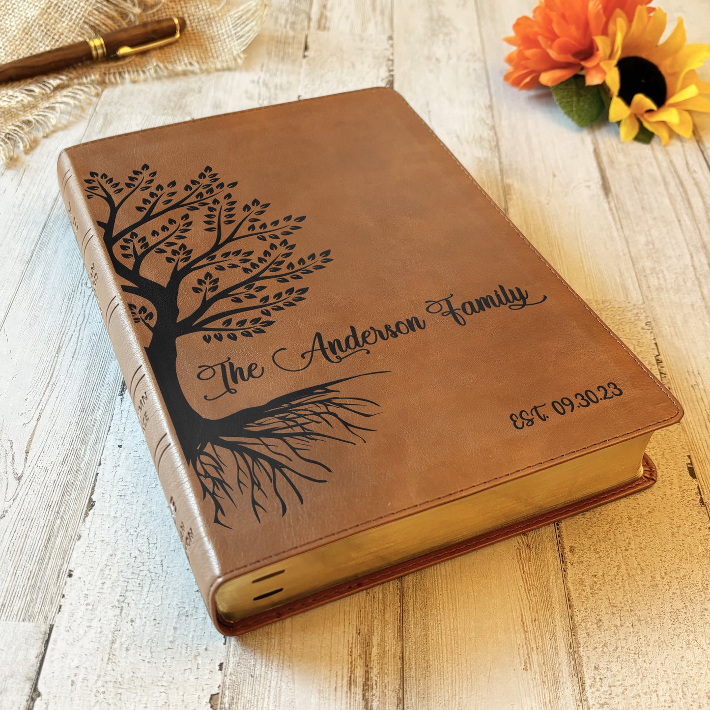 Personalized NASB 1995 Family Bible, NASB 1995 Reference Family Tree Bible, Family Records Pages, Wedding & Anniversary Gift Christian Gifts