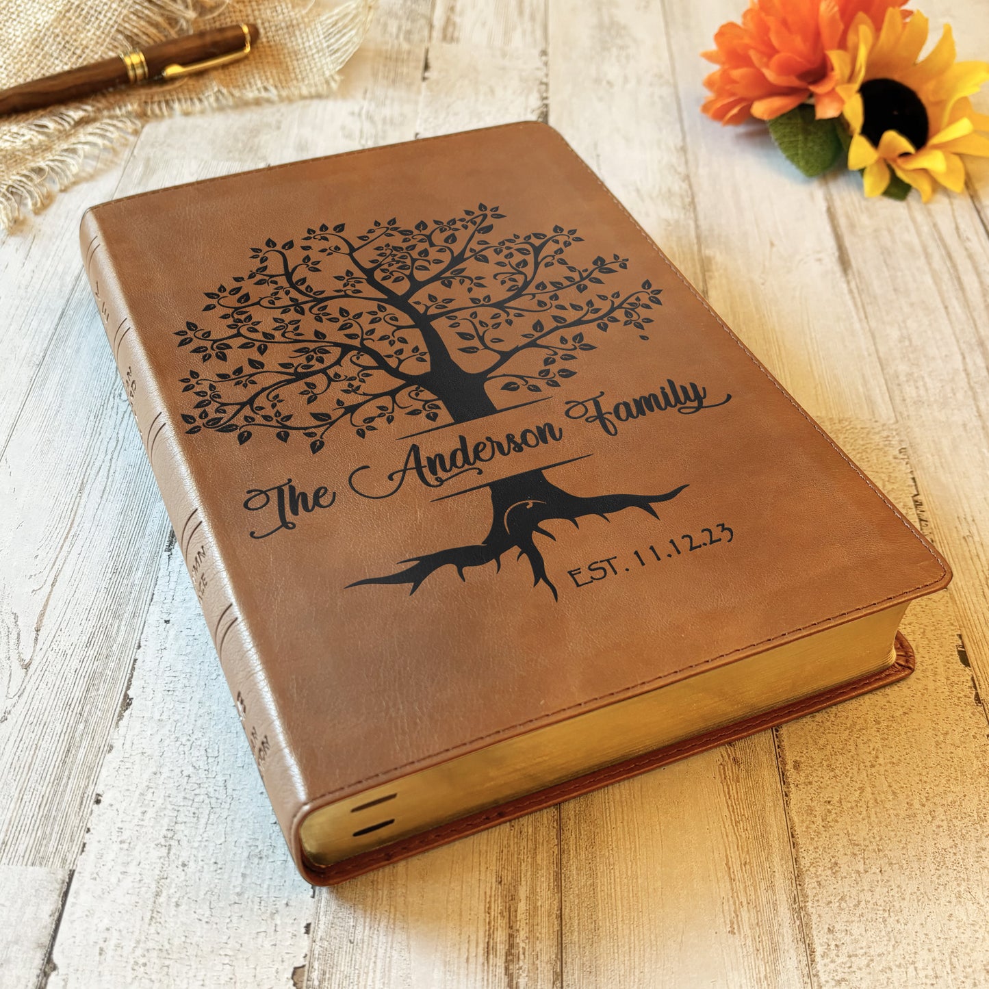 Personalized NASB 1995 Family Bible, NASB 1995 Reference Family Tree Bible, Family Records Pages, Wedding & Anniversary Gift Christian Gifts