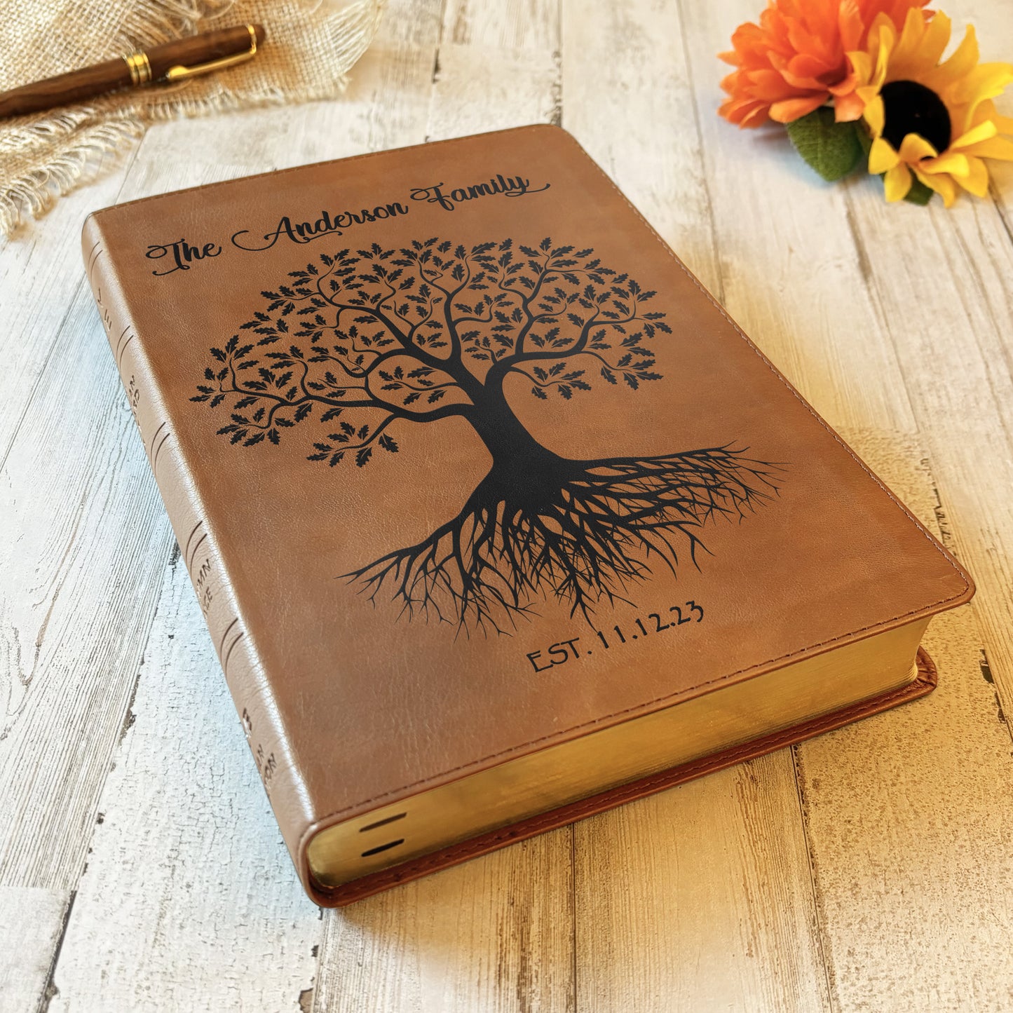 Personalized NASB 1995 Family Bible, NASB 1995 Reference Family Tree Bible, Family Records Pages, Wedding & Anniversary Gift Christian Gifts