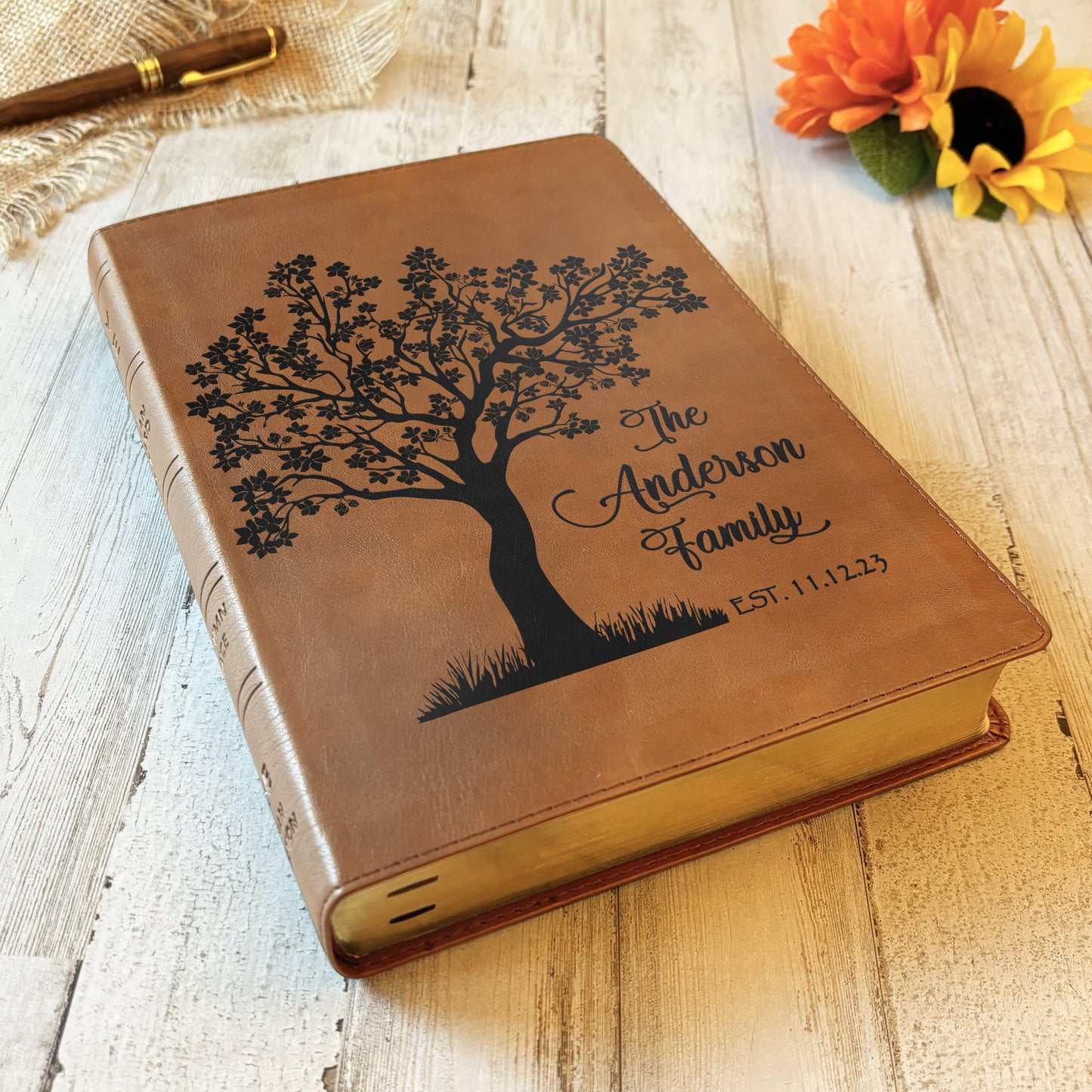 Personalized NASB 1995 Family Bible, NASB 1995 Reference Family Tree Bible, Family Records Pages, Wedding & Anniversary Gift Christian Gifts