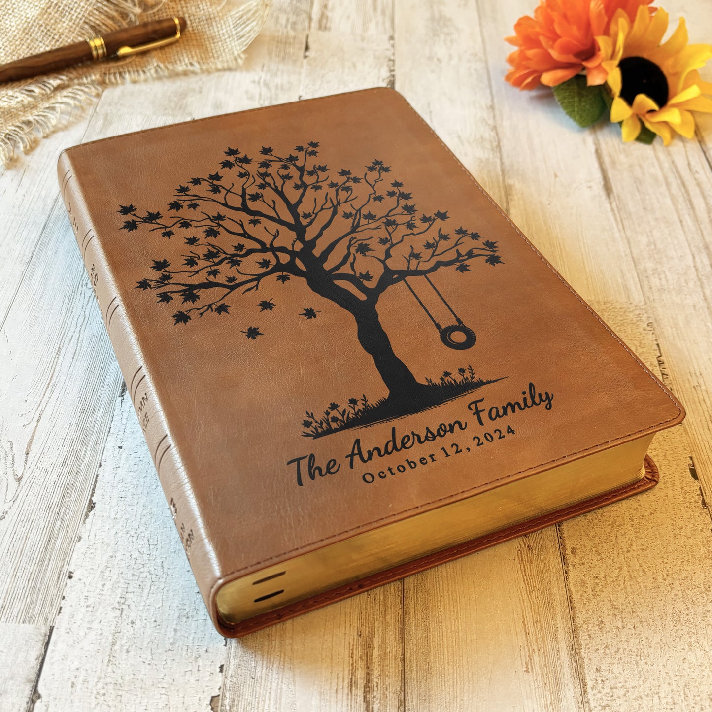 Personalized NASB 1995 Family Bible, NASB 1995 Reference Family Tree Bible, Family Records Pages, Wedding & Anniversary Gift Christian Gifts