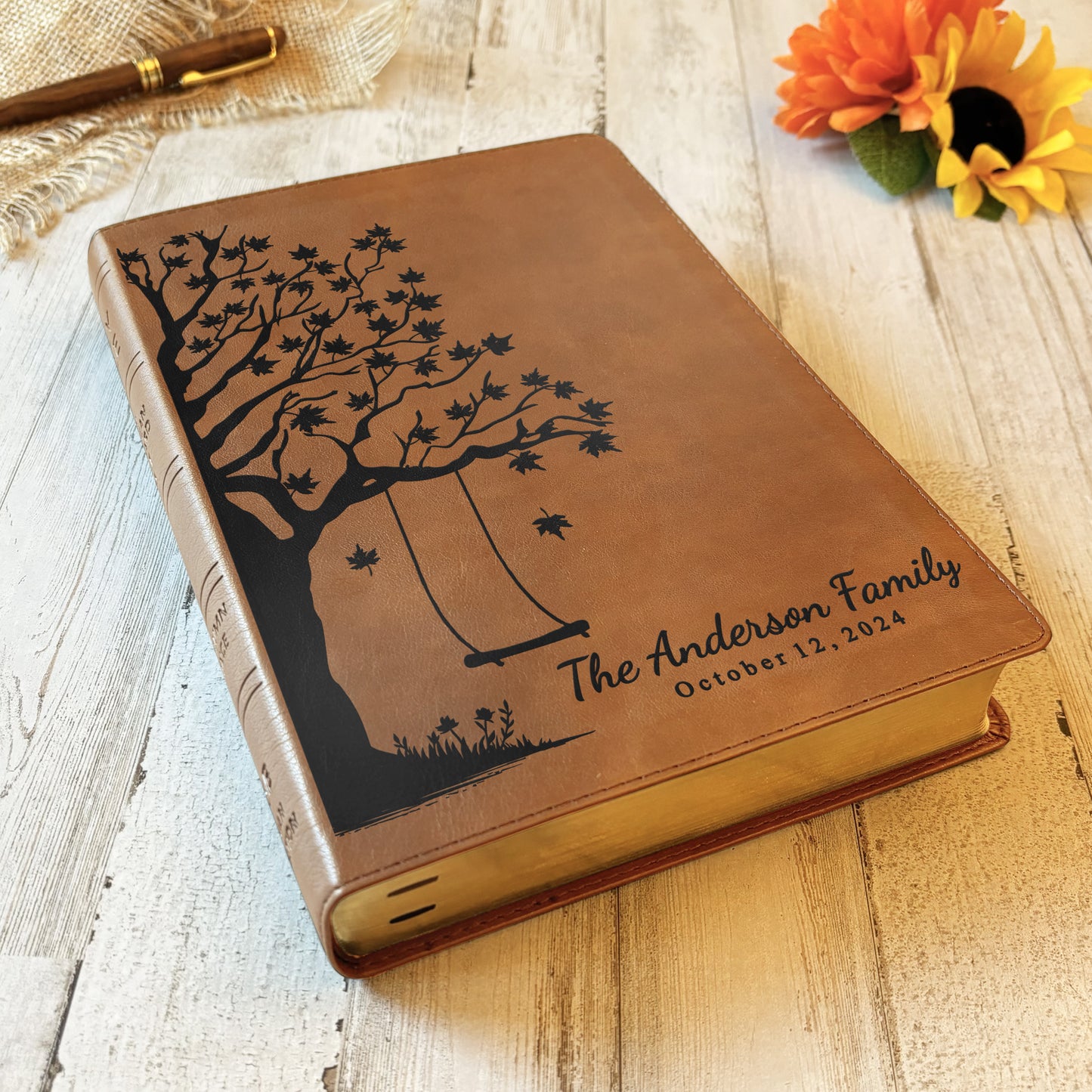 Personalized NASB 1995 Family Bible, NASB 1995 Reference Family Tree Bible, Family Records Pages, Wedding & Anniversary Gift Christian Gifts
