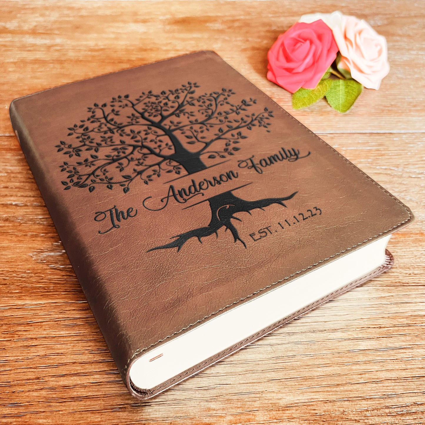Personalized Family Bible, Custom ESV Single Column Journaling Family Bible, Engraved Bible, Wedding Gifts Christian Gifts Anniversary Gifts - Aylev